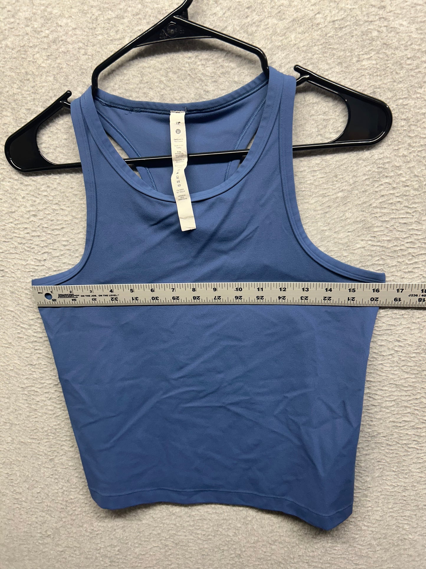 Lululemon Align Waist-Length Racerback Tank Top Size 12 Pitch Blue