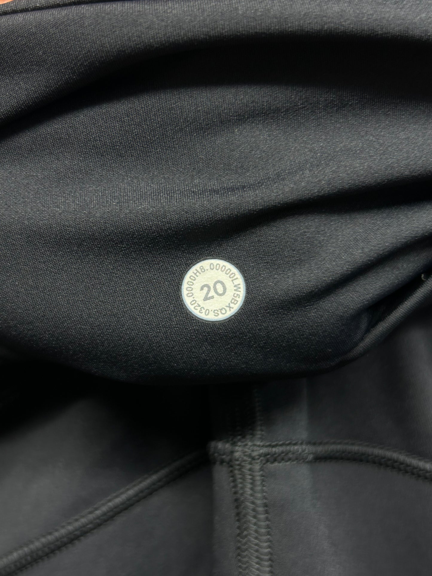 Lululemon Fast & Free 7/8 Tight II Nulux 23" Size 20 Black