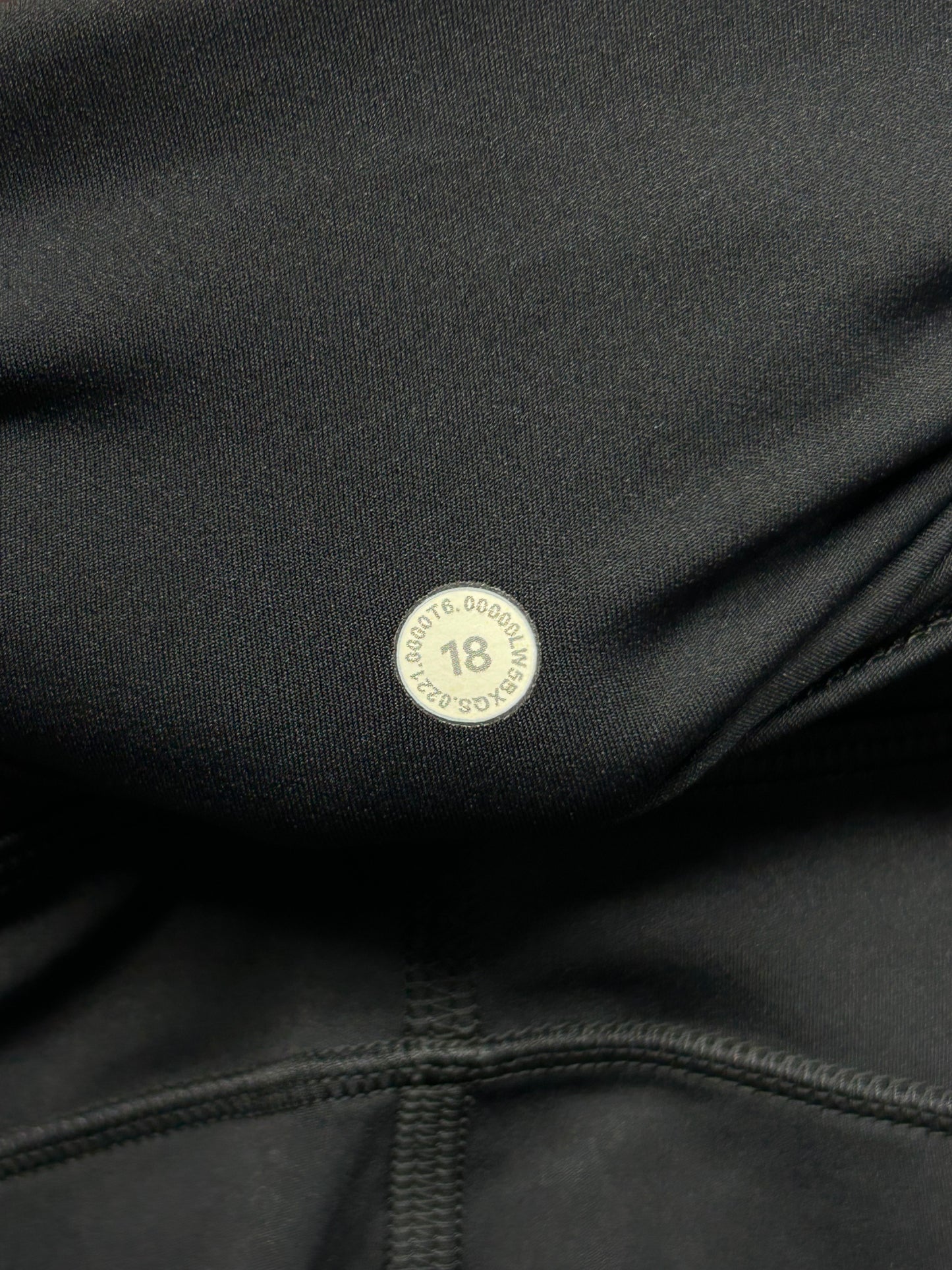 Lululemon Fast & Free 7/8 Tight II Nulux 23" Size 18 Black