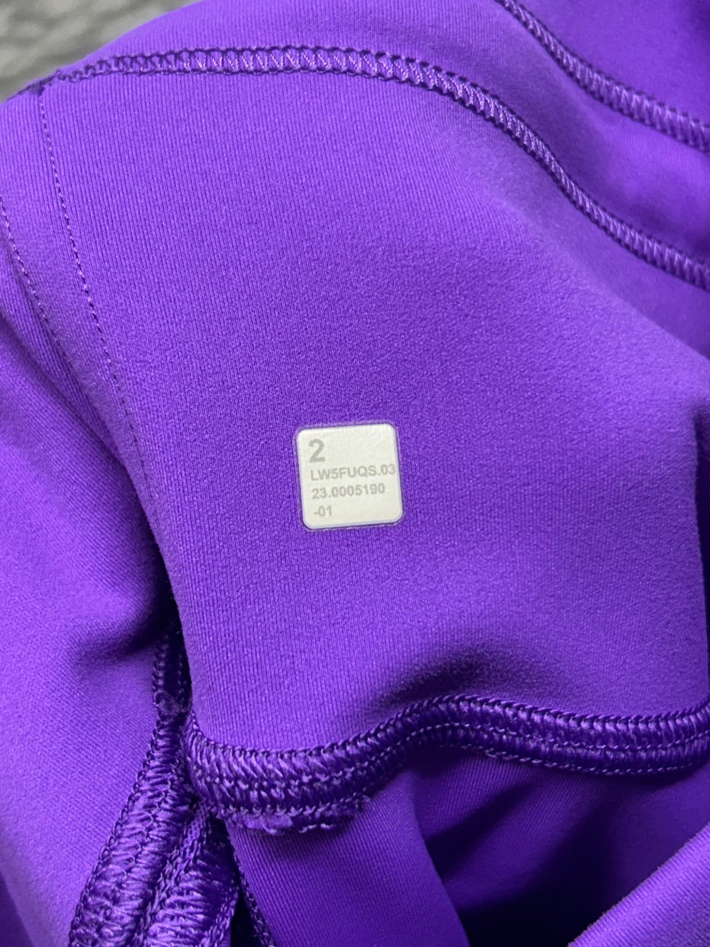 Lululemon Wunder Train Mesh Panel High-Rise Tight 25" Size 2 (Square) Atomic Purple