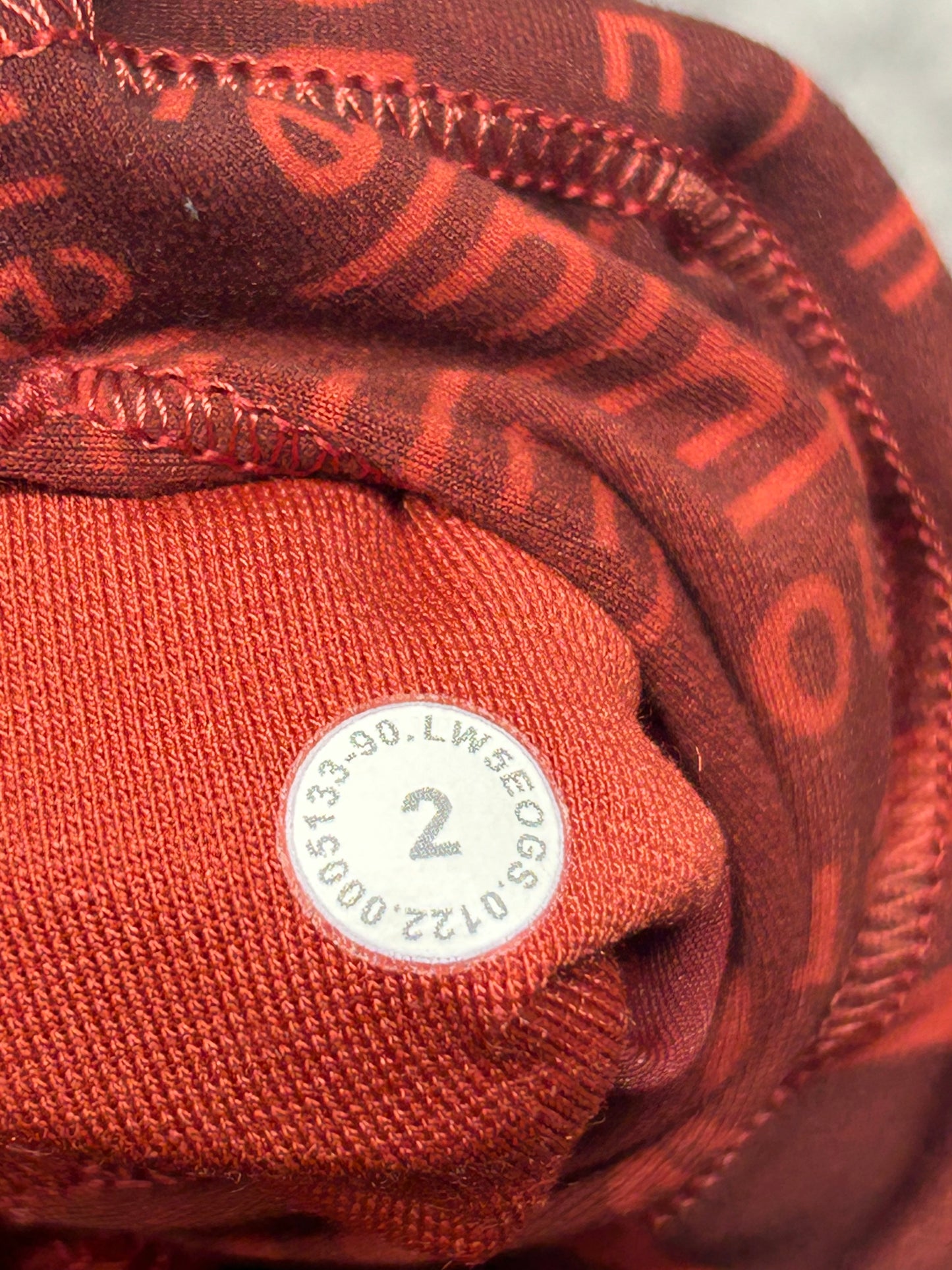 Lululemon Wunder Train Contour Fit High-Rise Tight 25" Size 2 Lululemon Ombre Red Multi