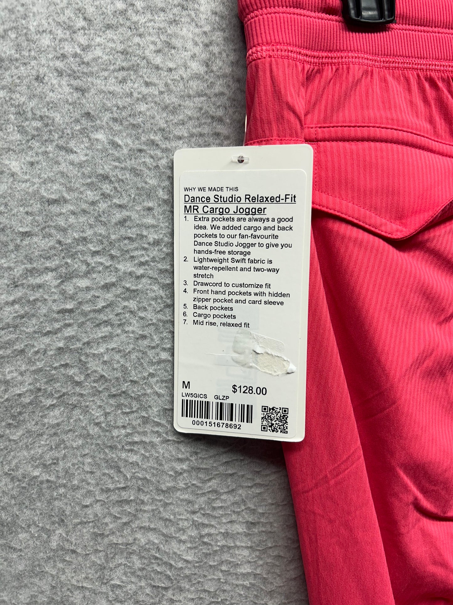 Lululemon Dance Studio Cargo Joggers Size Medium Glaze Pink