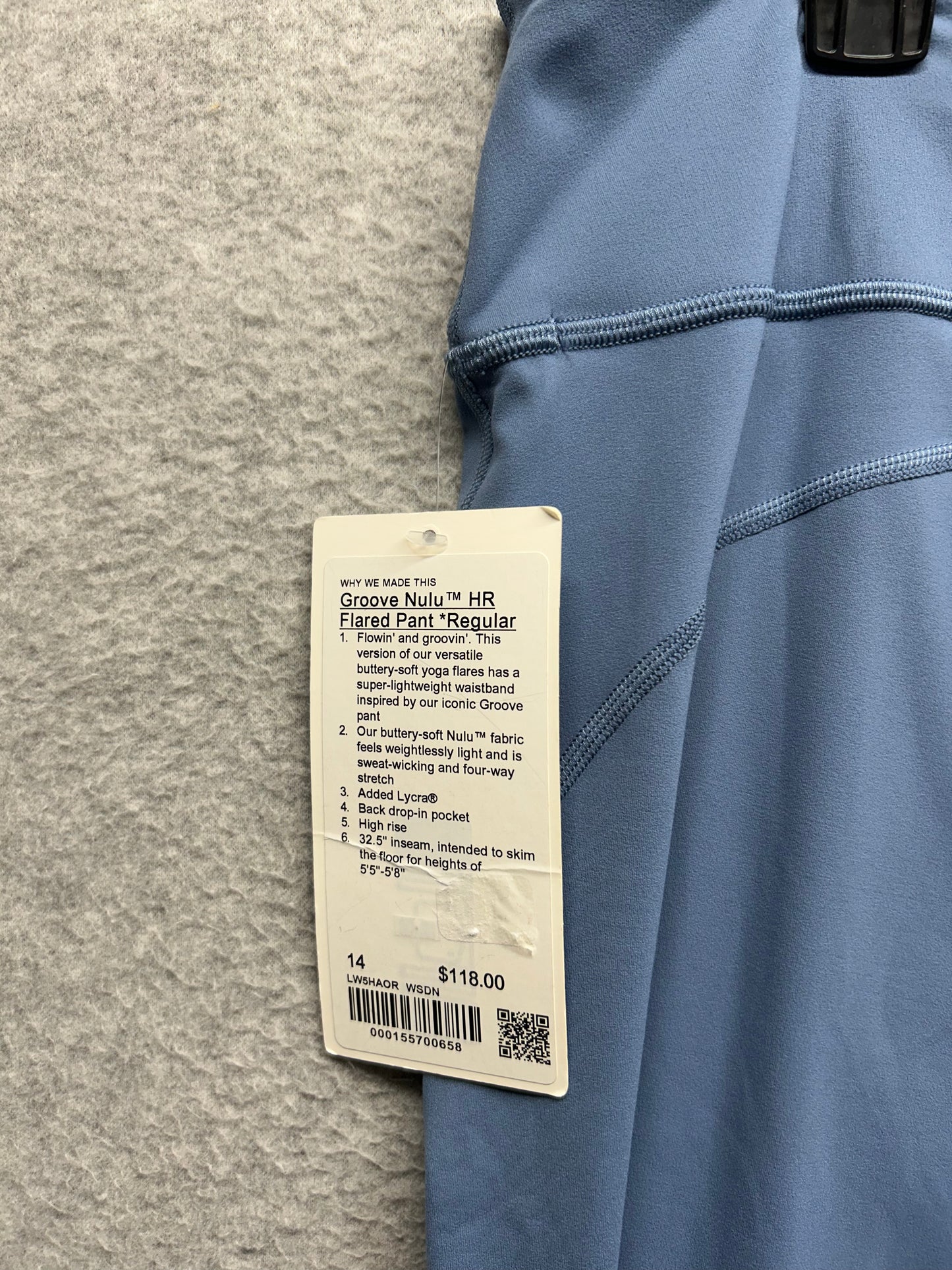 Lululemon Groove Nulu Flare Pant Size 14 Washed Denim