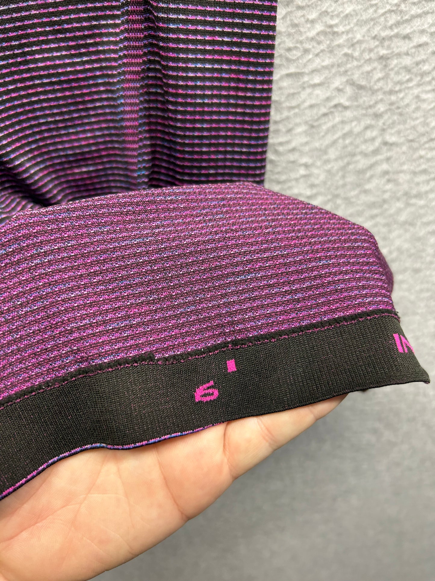 Lululemon Swiftly Tech Short Sleeve Crew Size 6 Striped Multi Purple