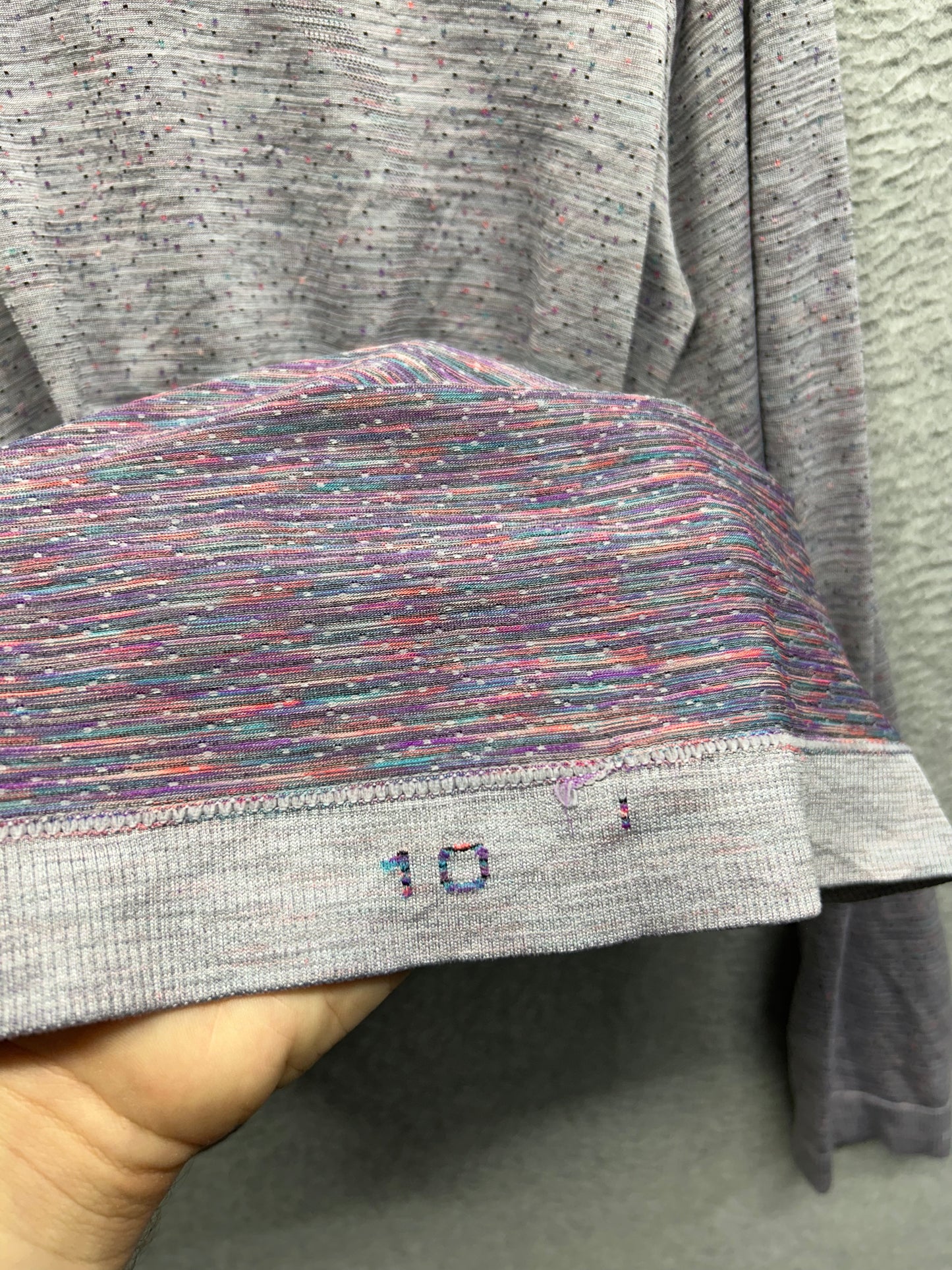 Lululemon Swiftly Relaxed Long Sleeve Size 10 Dapple Dot Slate