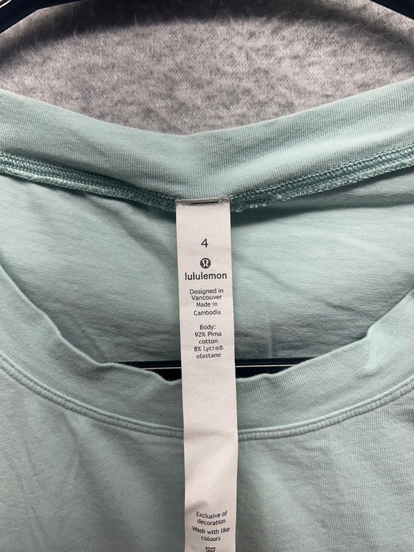 Lululemon Cinch it Up Tank Top Size 4 Hazy Jade