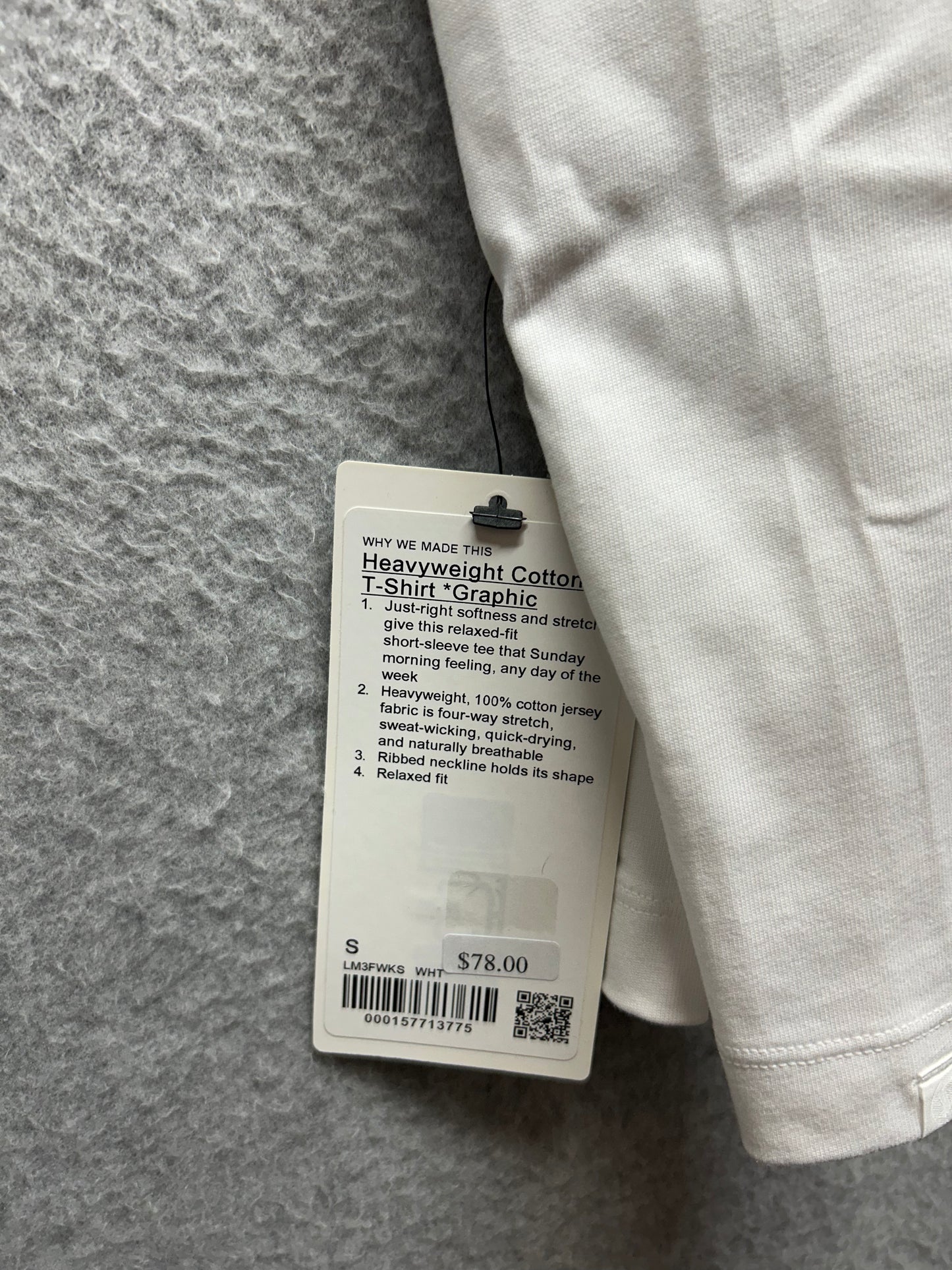 Heavyweight Cotton T-Shirt Meet Your Courtside Graphic Size Small White