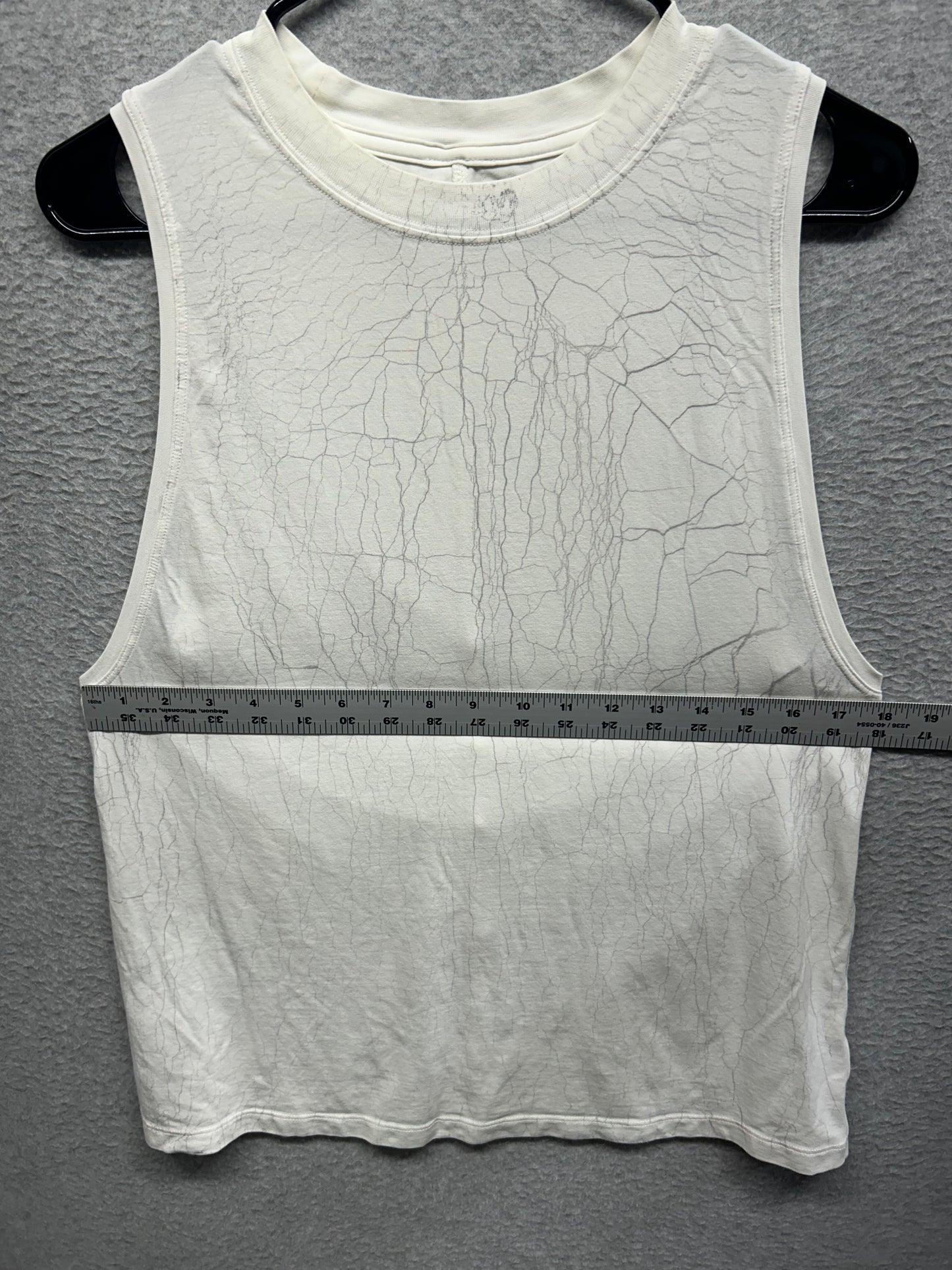 Lululemon All Yours Tank Top Size 10 Thread Dye White Silver Drop