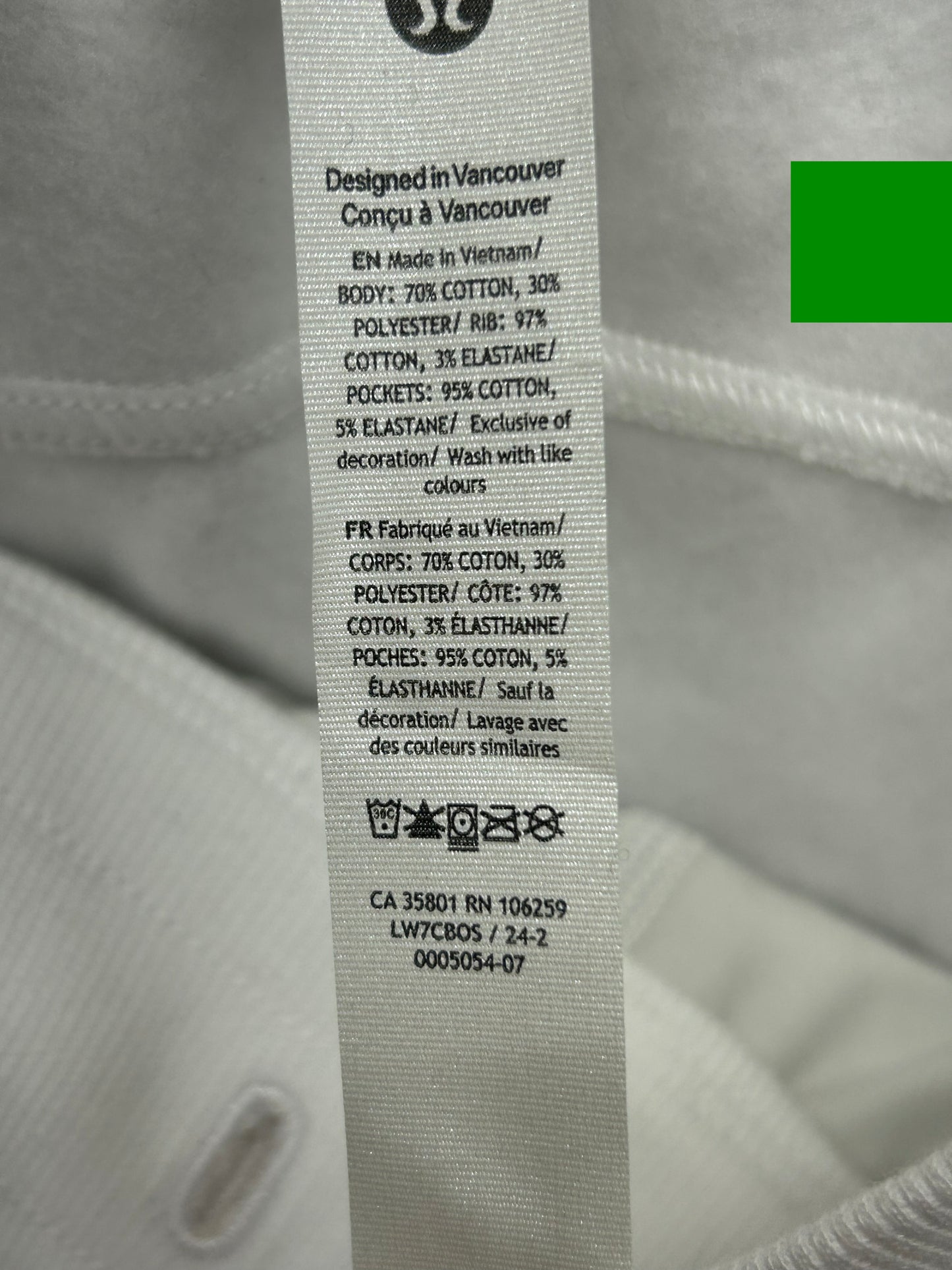 Lululemon Scuba High-Rise Short 5" White