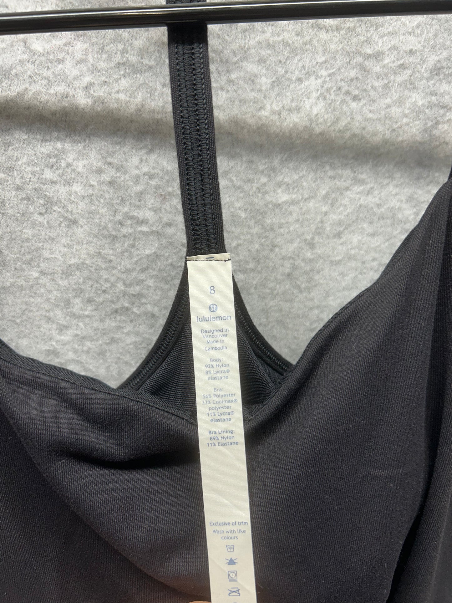 Lululemon Power Pose Tank Size 8 (Light Support For A/B Cup) Black
