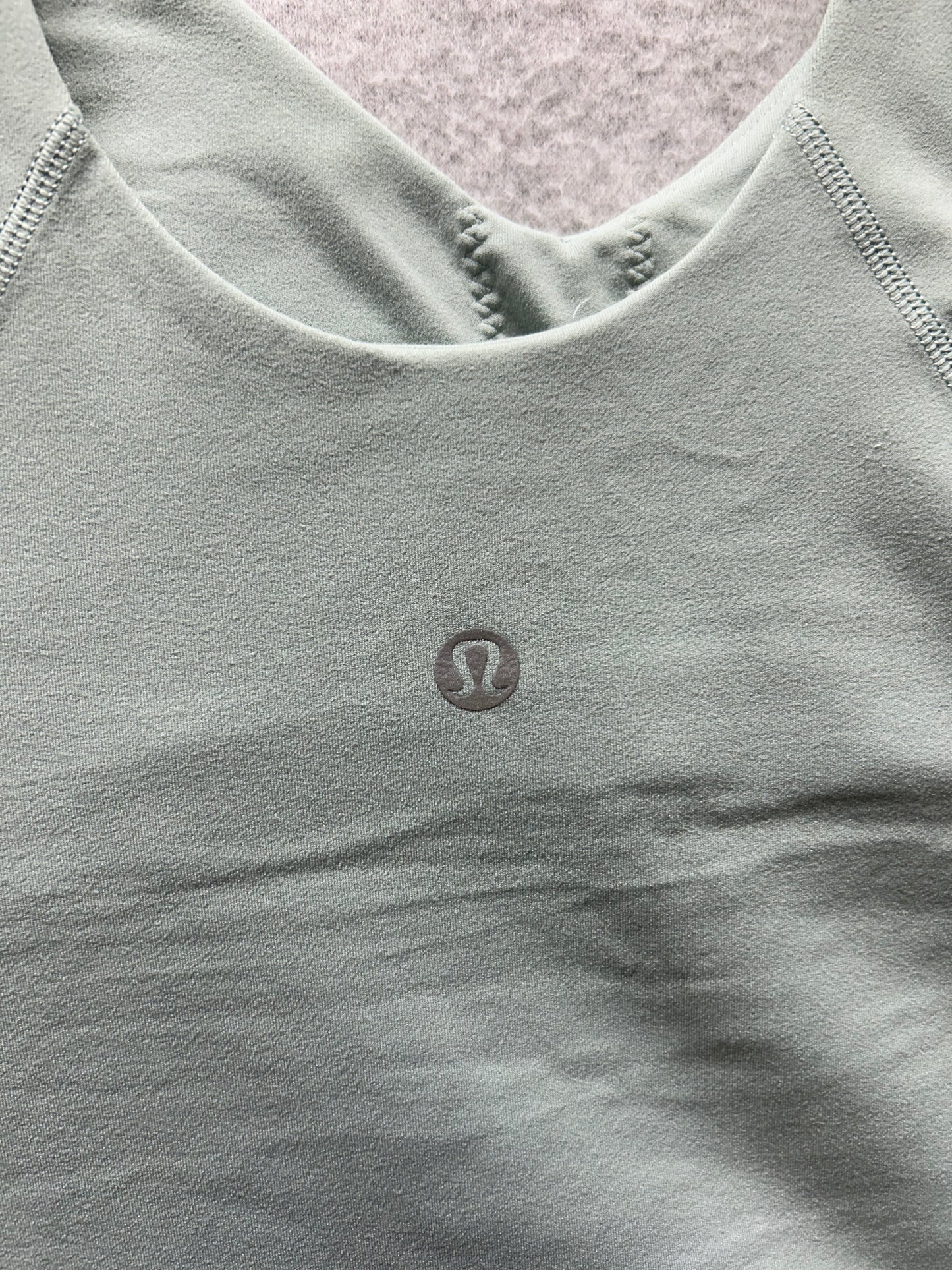 Lululemon Align Waist-Length Tank Top Size 8 Silver Blue