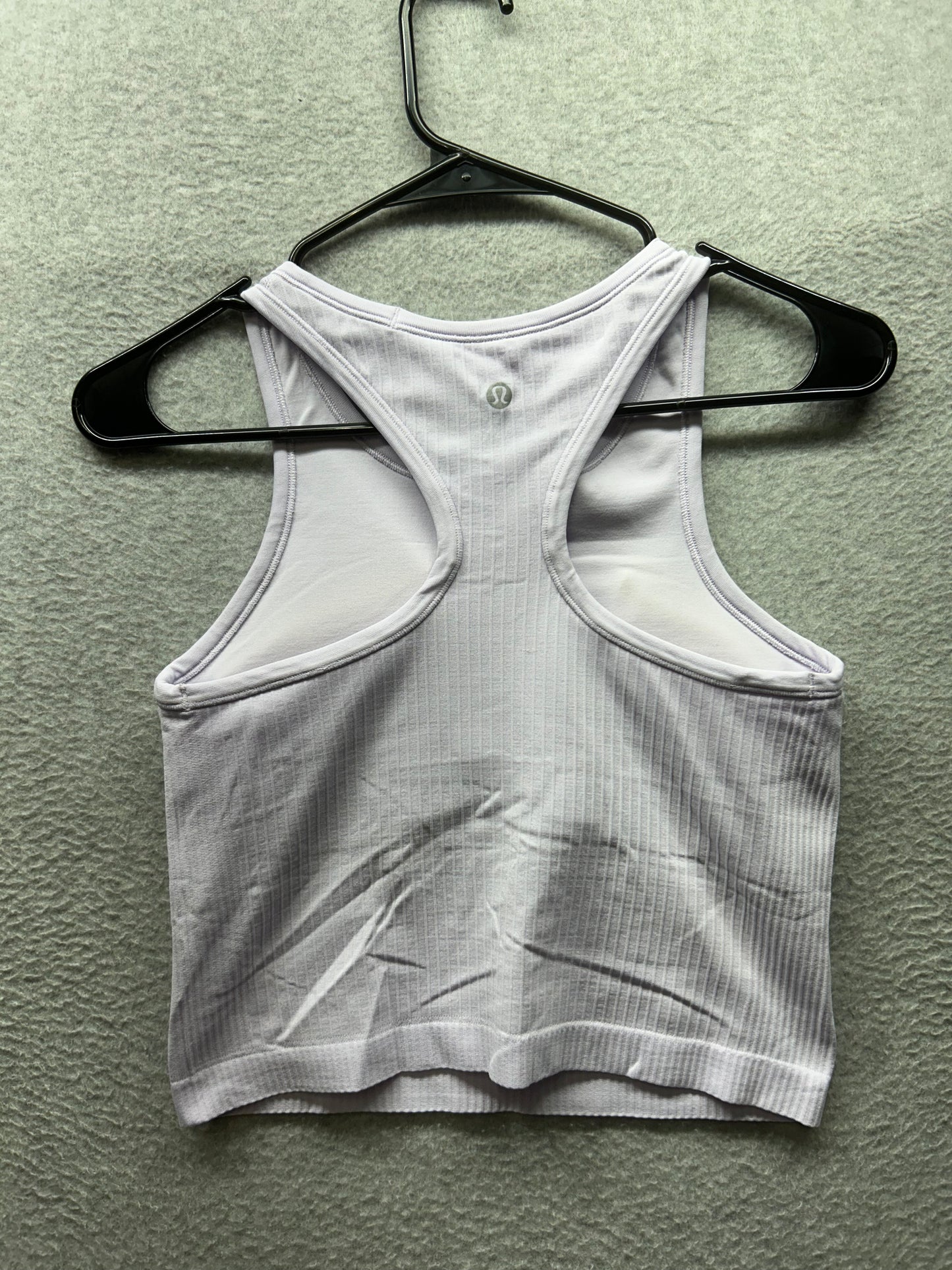 Lululemon Ebb To Street Racerback Crop Tank Top Size 6 Lavender Dew