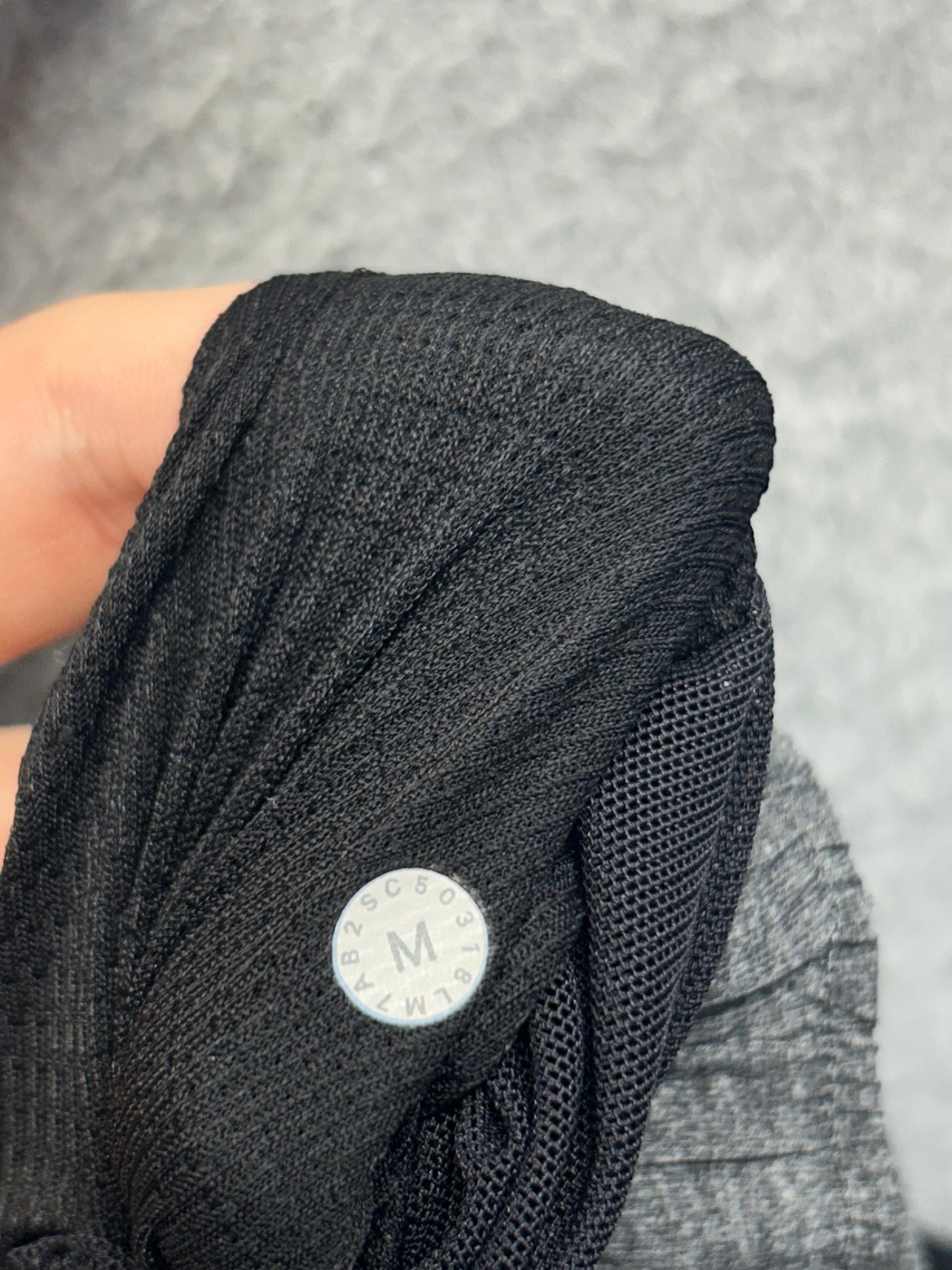 Lululemon Surge Short 6" Size Medium Heathered Texture Printed Gray Deep Coal
