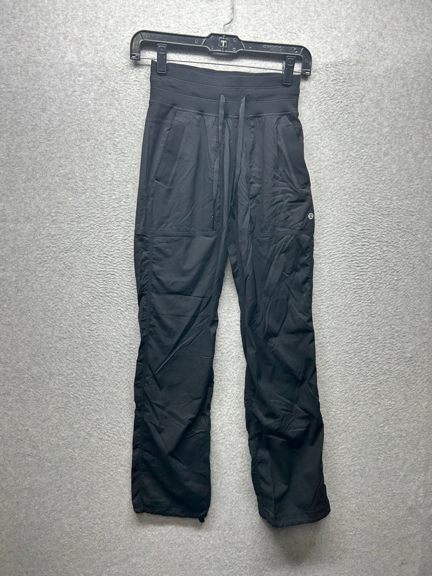 Lululemon Dance Studio Mid-Rise Full Length Pant Size 0 (Sqaure Dot) Black