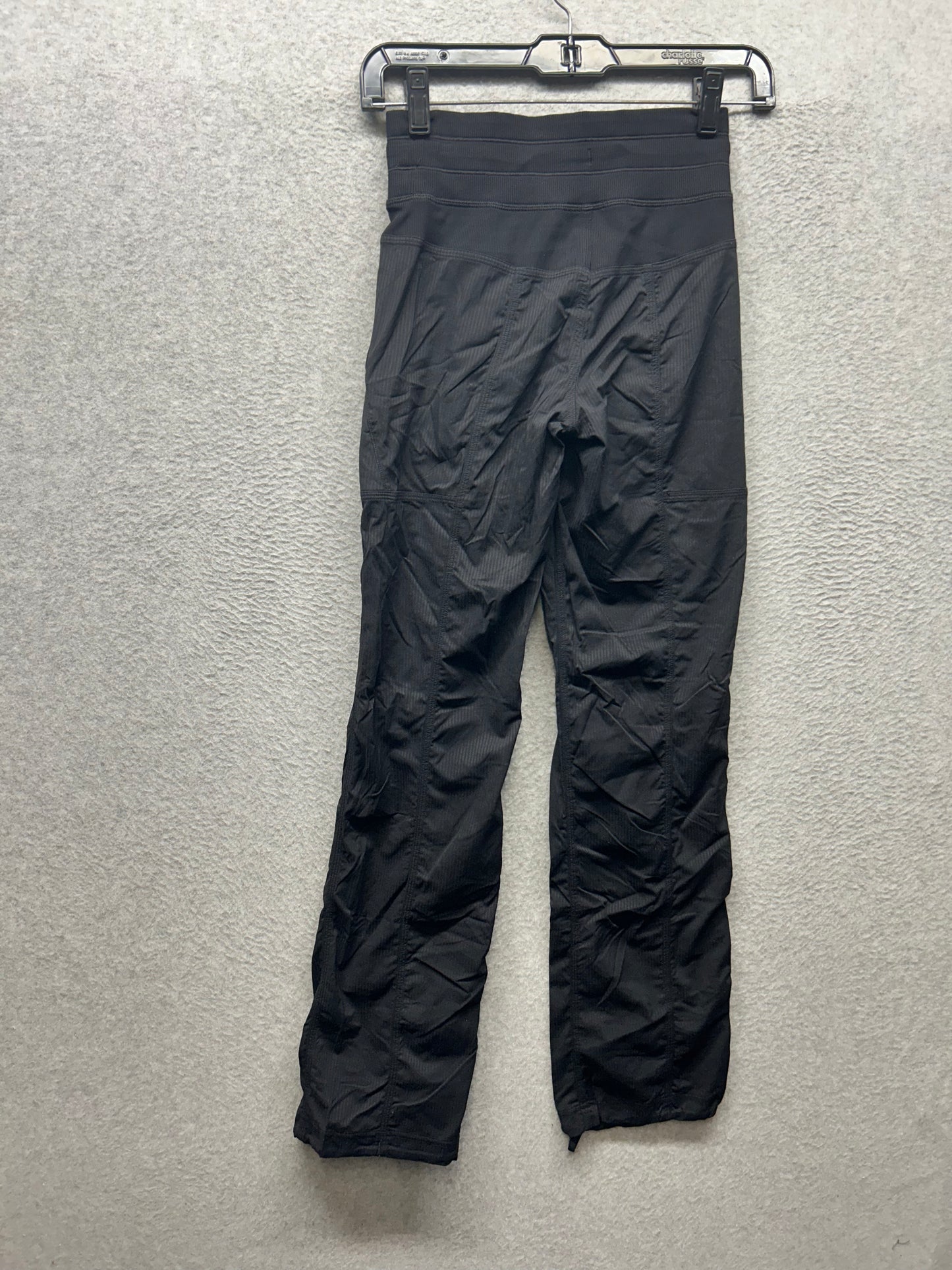 Lululemon Dance Studio Mid-Rise Full Length Pant Size 0 (Sqaure Dot) Black