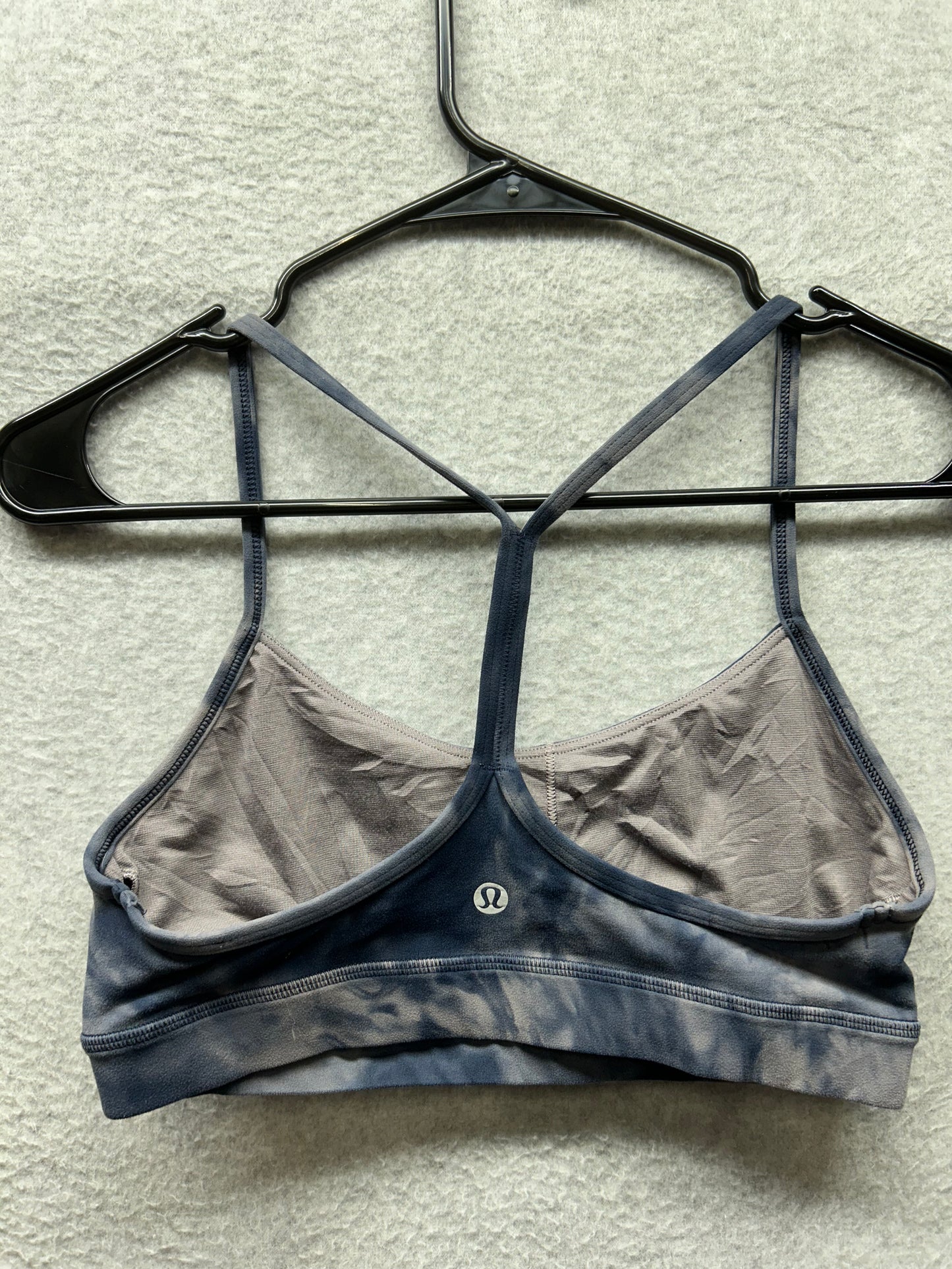 Lululemon Flow Y Bra Nulu Size 6 Diamond Dye Lunar Rock True Navy