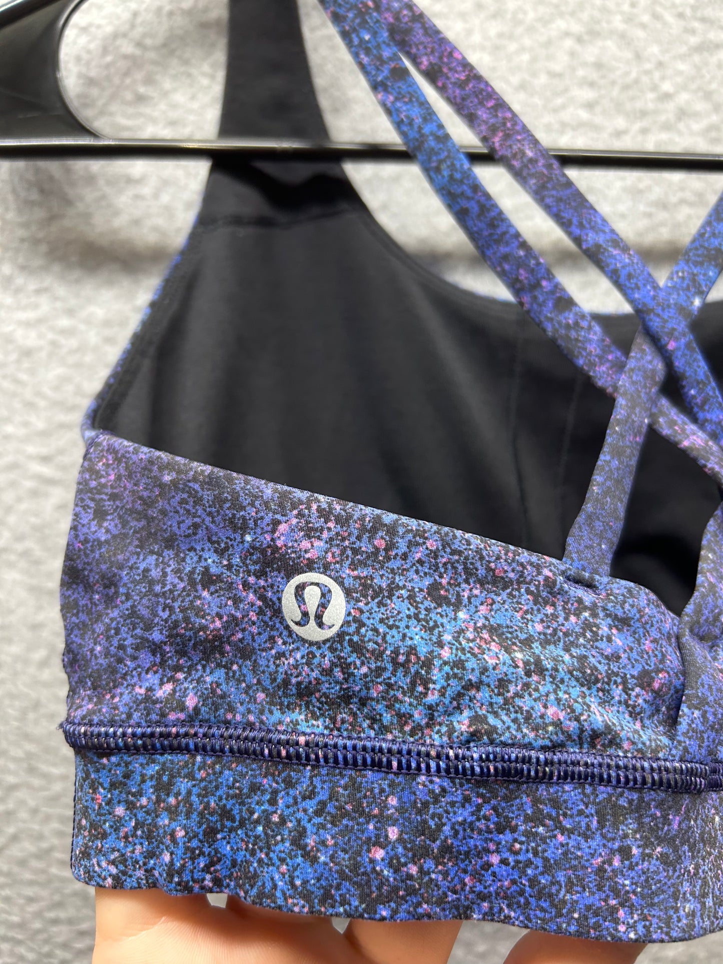 Lululemon Energy Bra Nulux Size 8 Polar Lights Blue Multi