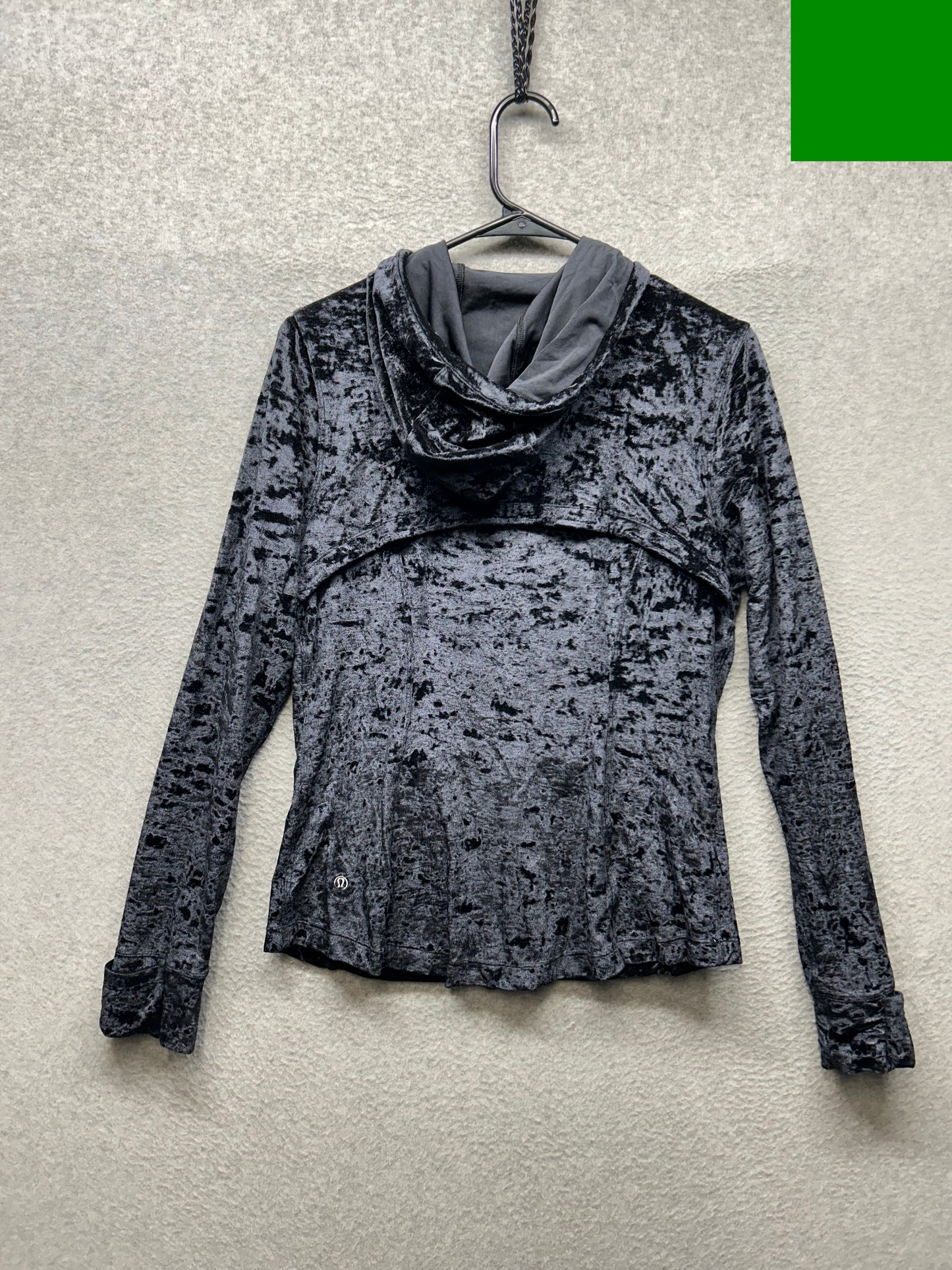 Lululemon Hooded Define Jacket Size 12 Crushed Velvet Black