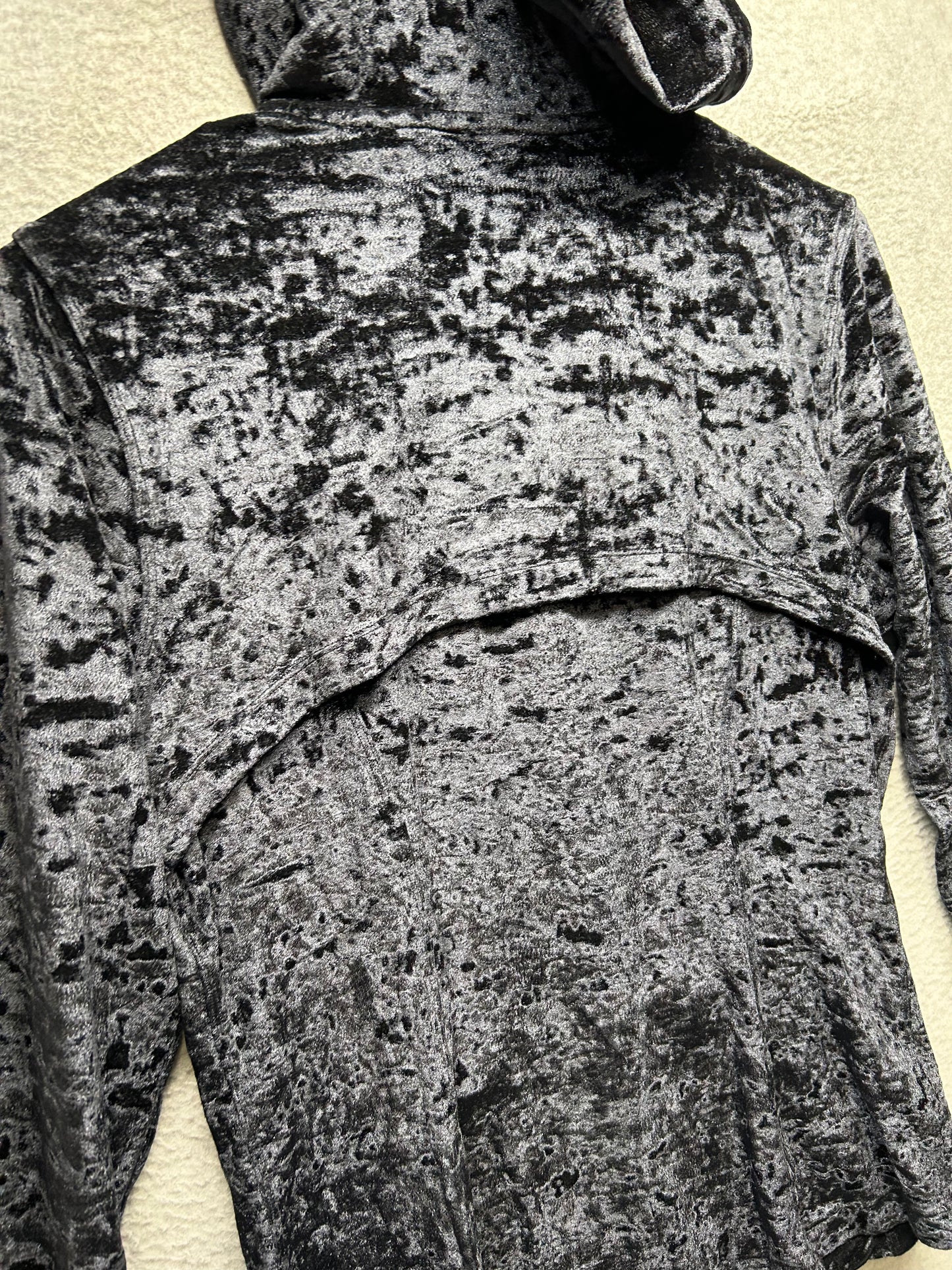 Lululemon Hooded Define Jacket Size 12 Crushed Velvet Black