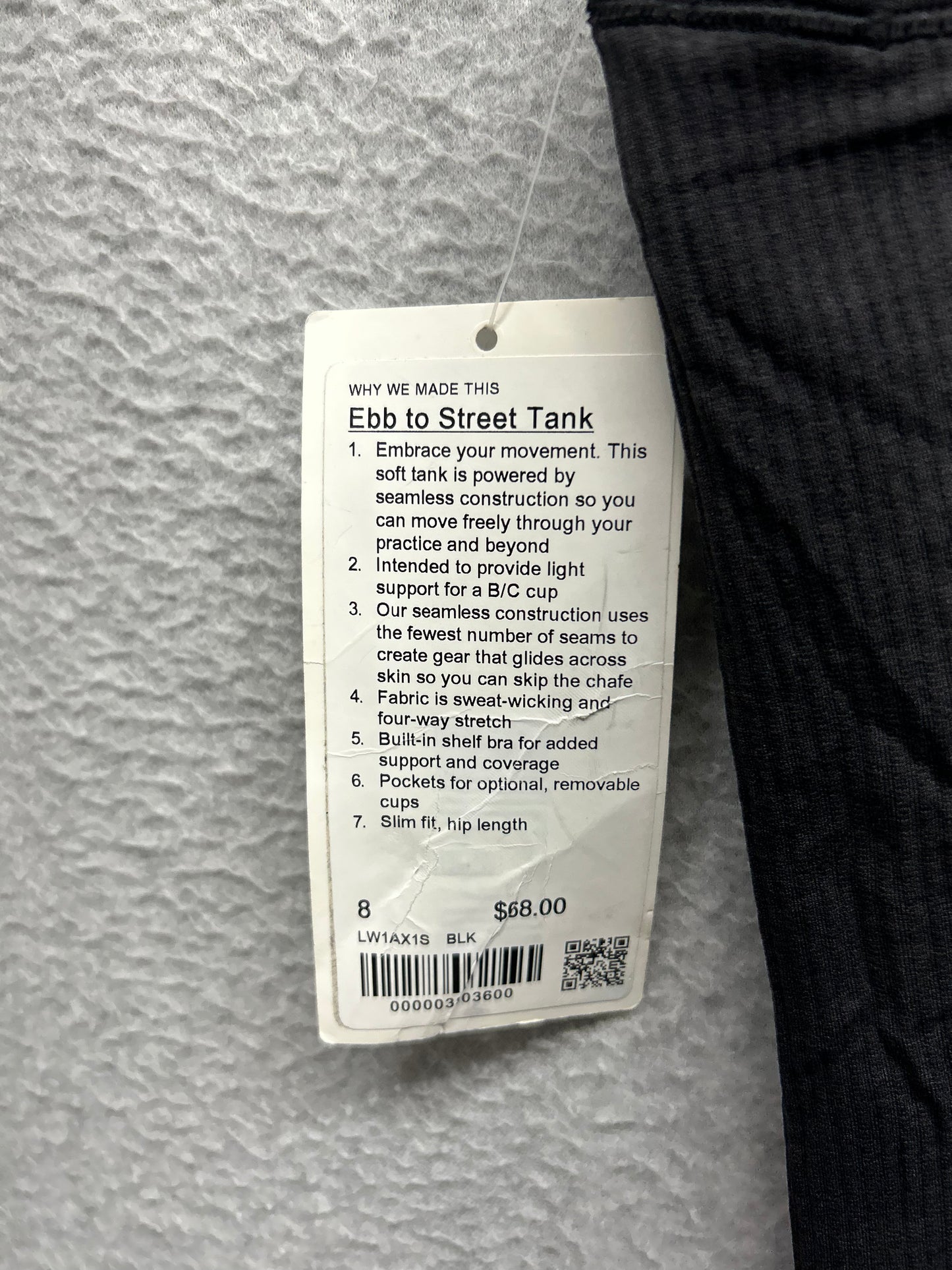 Lululemon Ebb To Street Tank II Size 8 Black