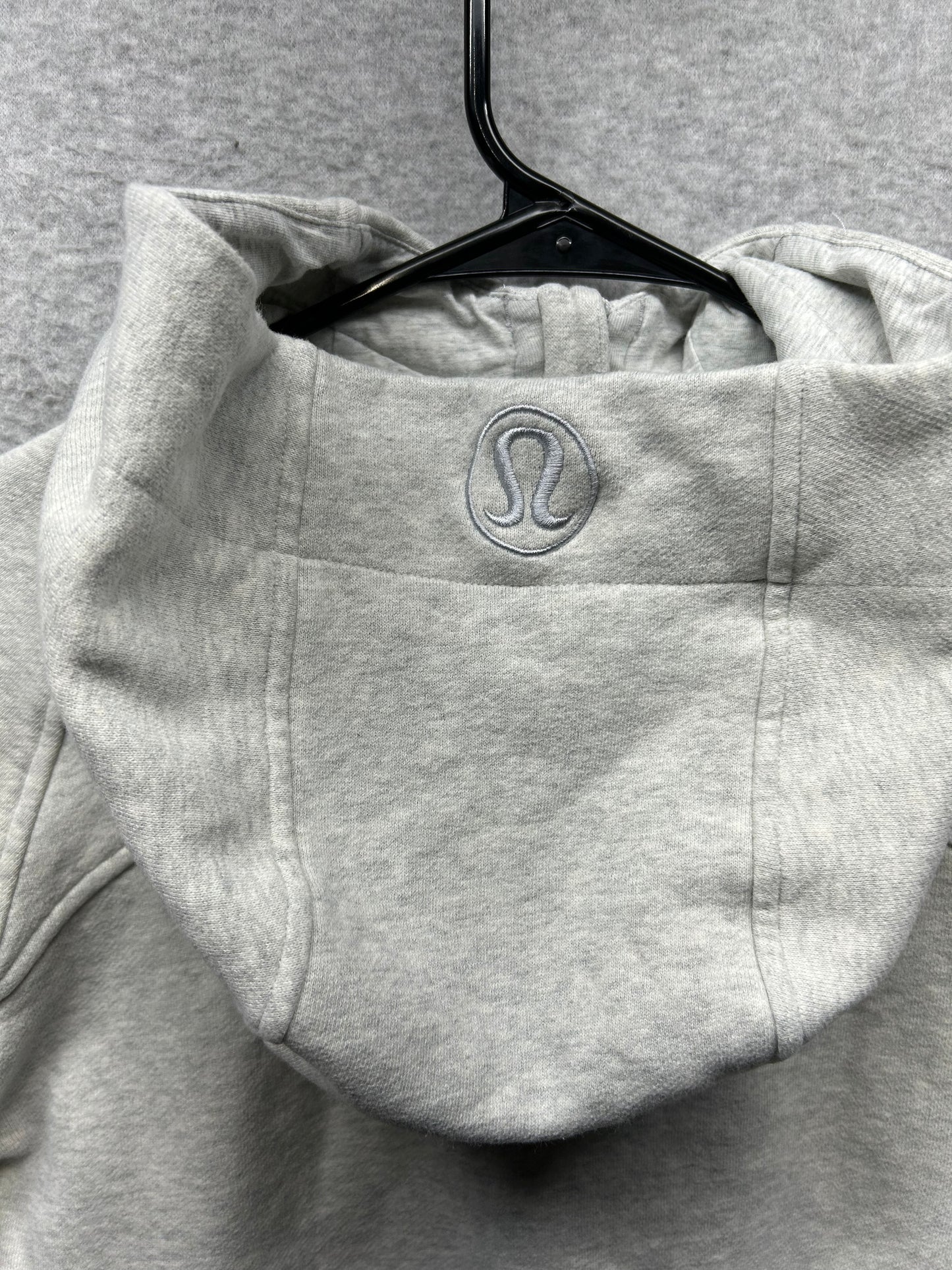 Lululemon Scuba Full-Zip Cropped Hoodie Size 0 Heathered Core Ultra Light Grey