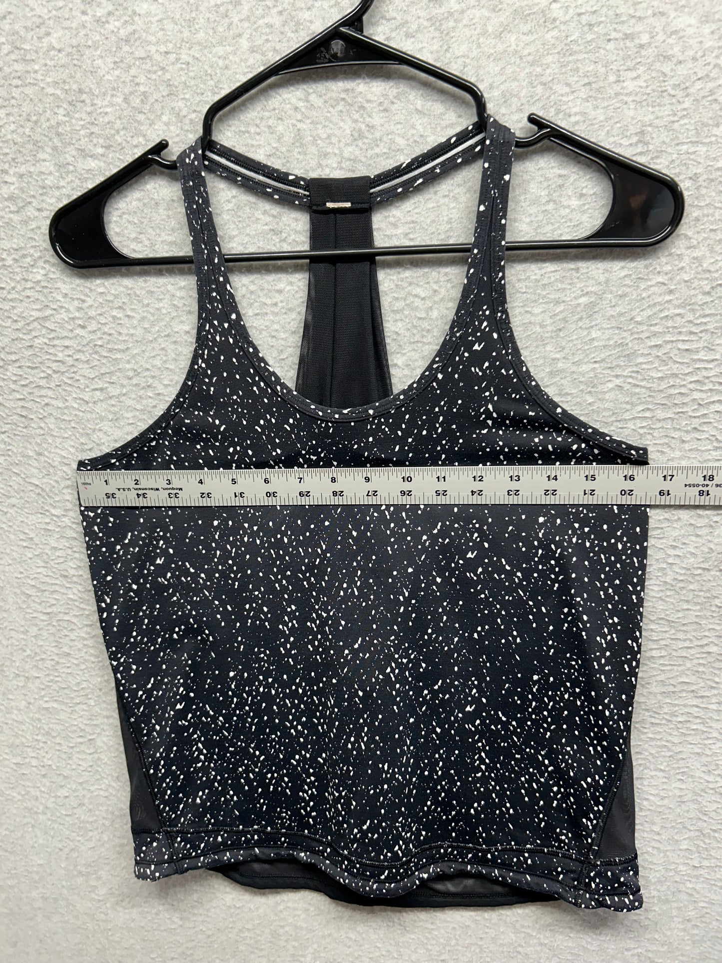 Lululemon Drop It Like It's Hot Tank Size 8 Butterfly Texture Black | White