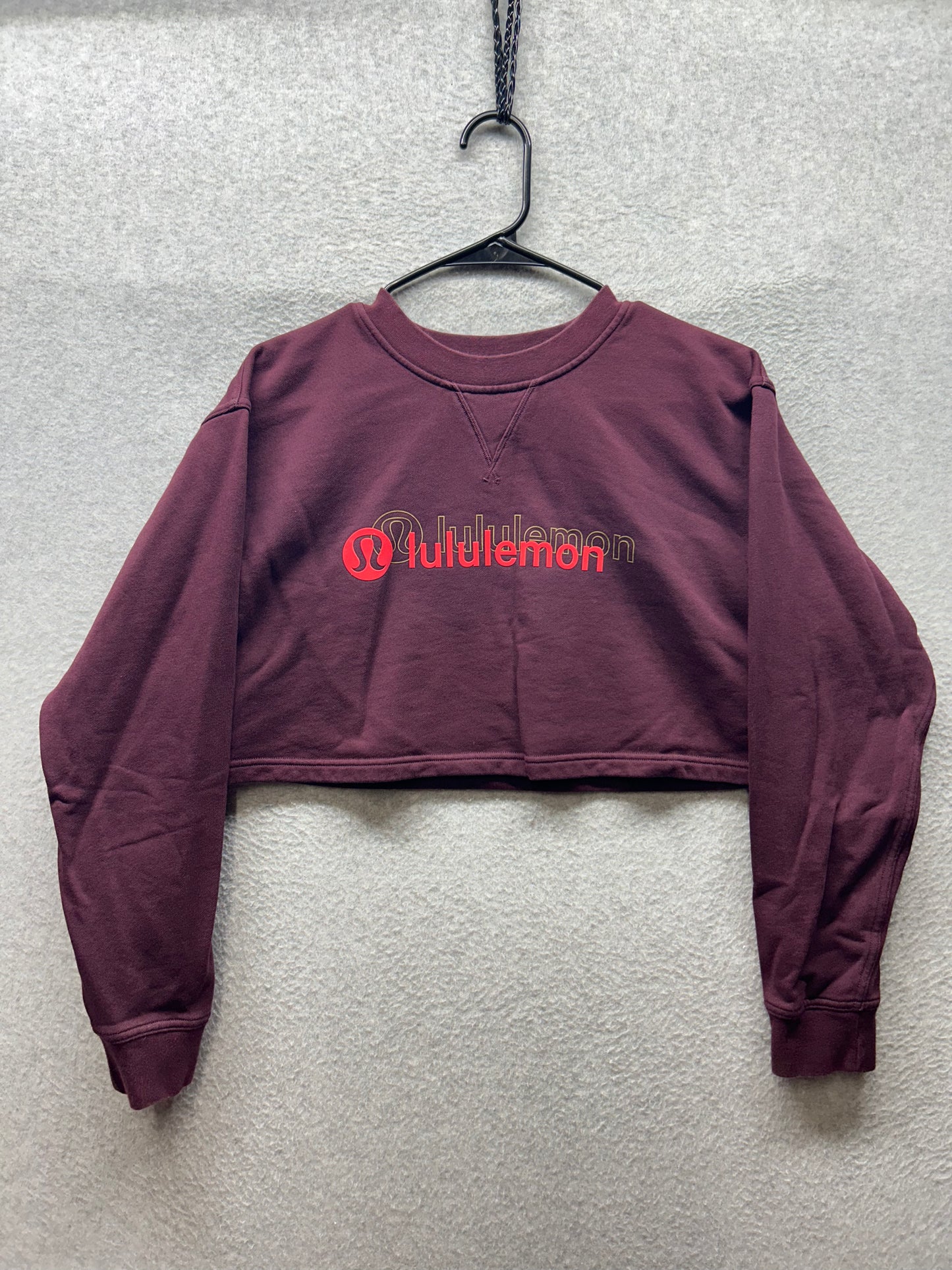 Lululemon All Yours Cropped Crew Lunar New Year Size 6? Cassis
