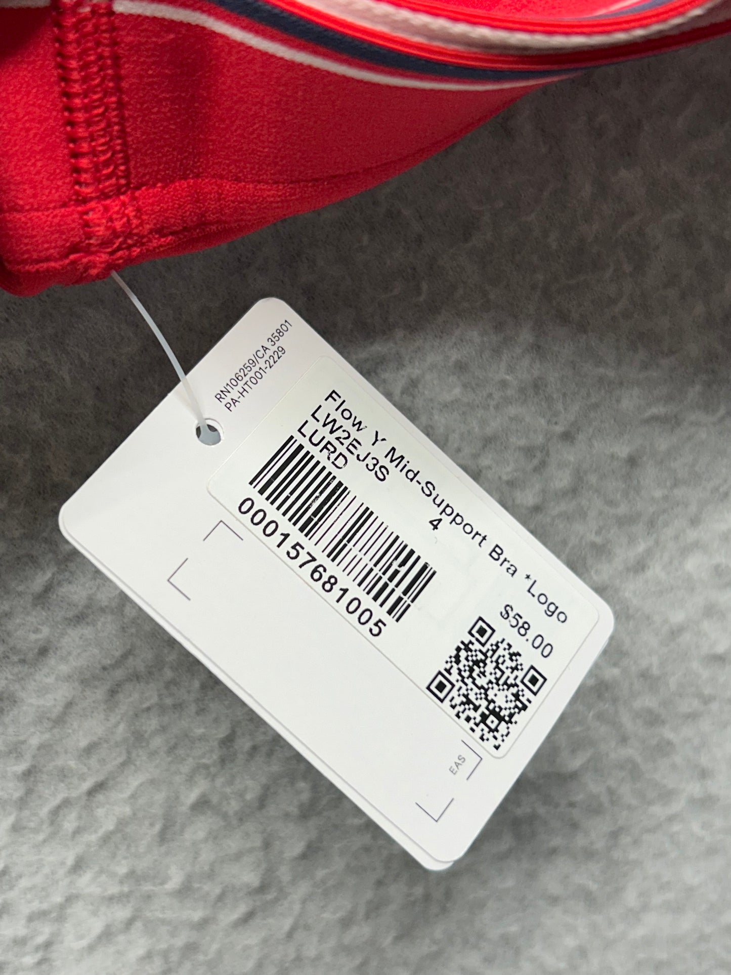 Lululemon Flow Y Mid Support Bra Size 4 Lulu Red