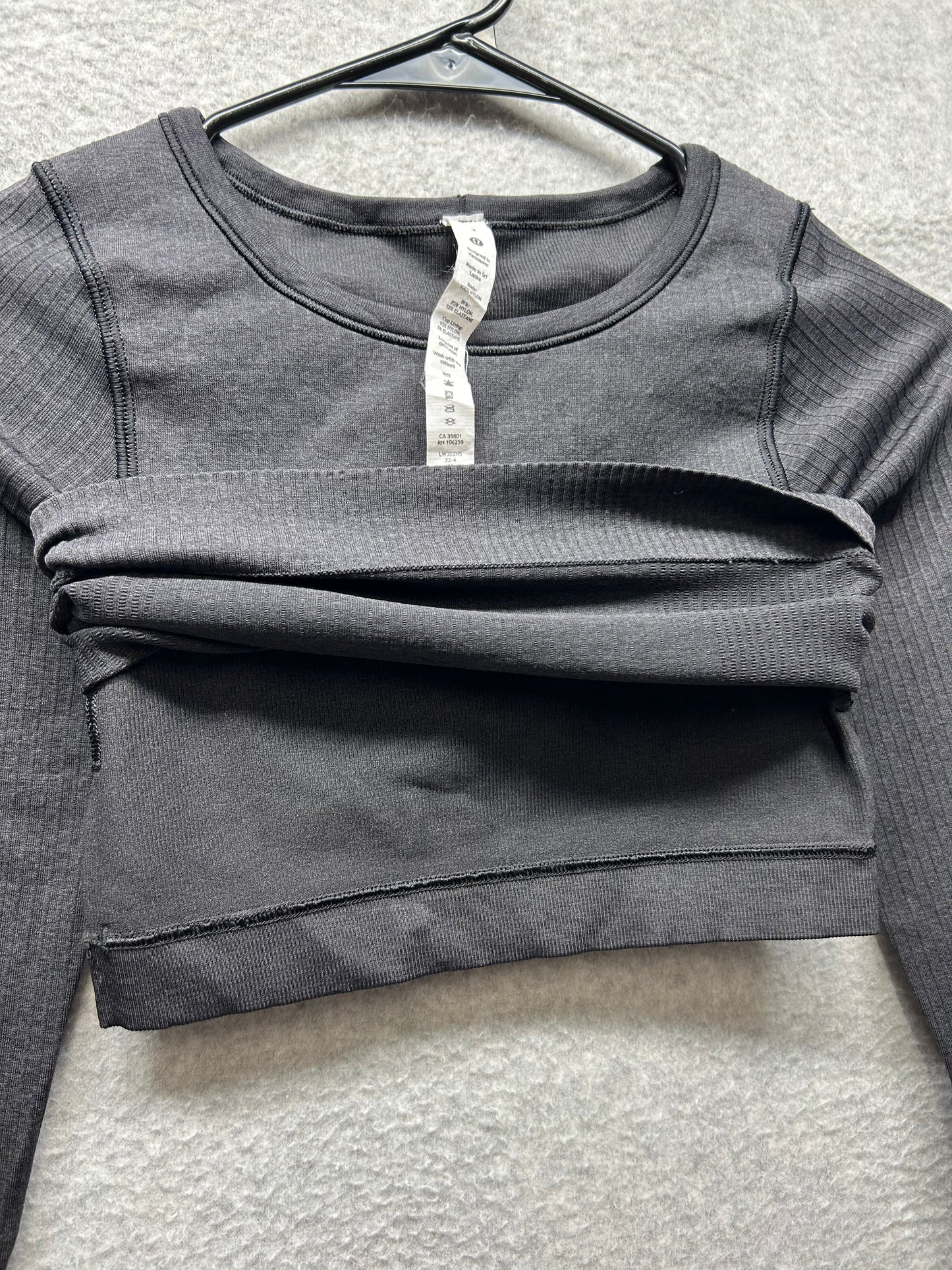 Lululemon Ebb to Street Long Sleeve Size 2 Black