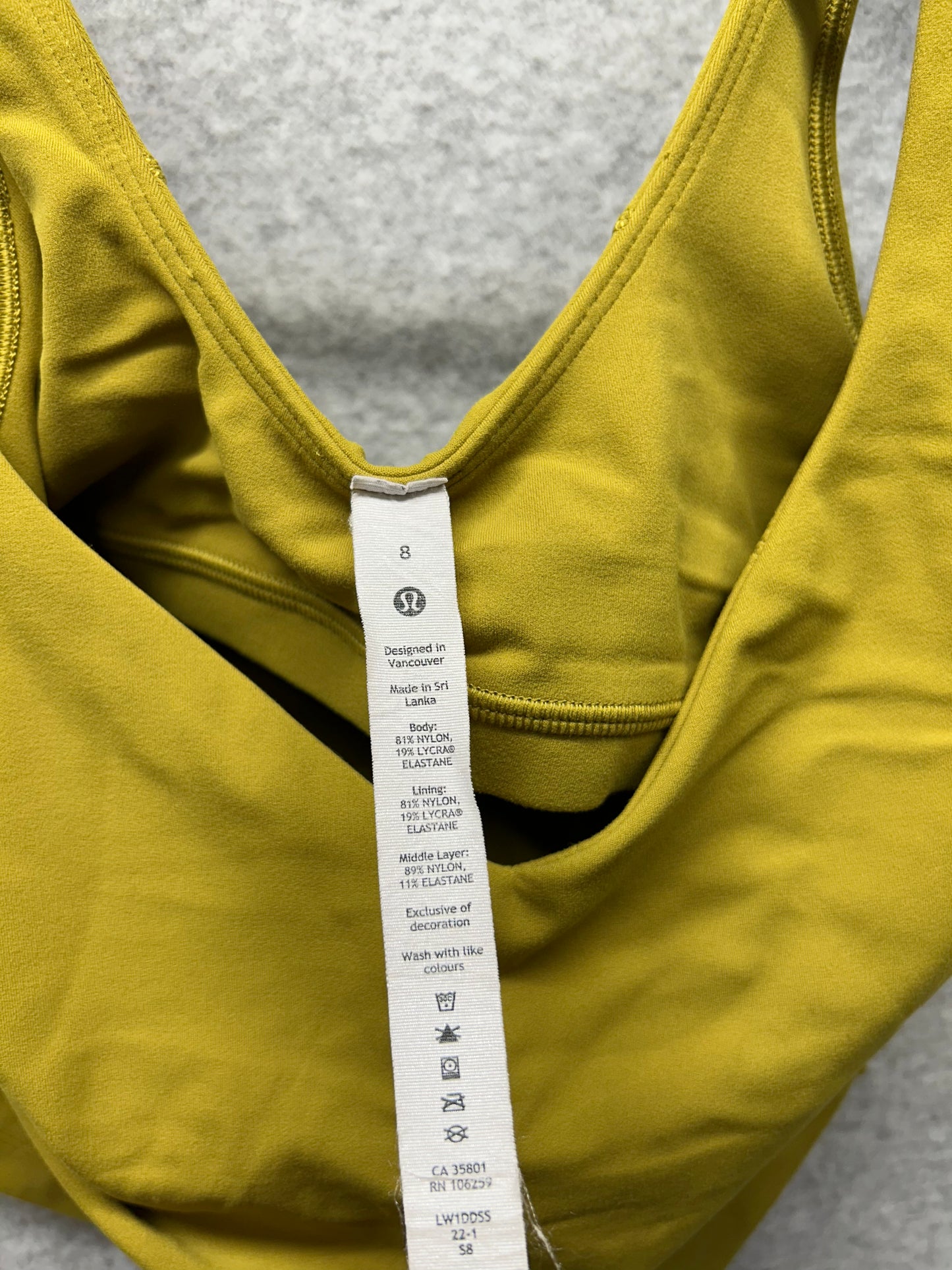 Lululemon Align Tank Top Size 8 Auric Gold