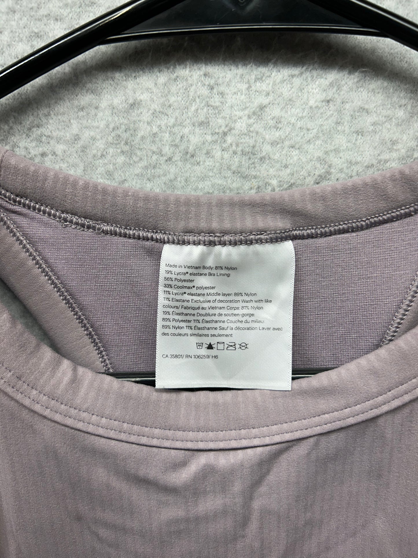 Lululemon Blissful Bend Tank Top Size 6 Emboss Violet Verbena