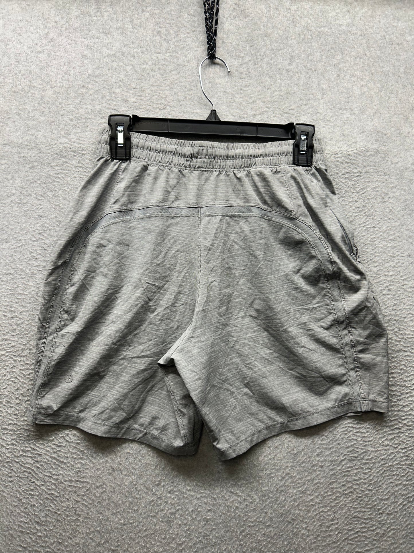 Lululemon Pace Breaker Short Linerless 7" Mens Size Small Heather Allover Sea Salt Light Cast