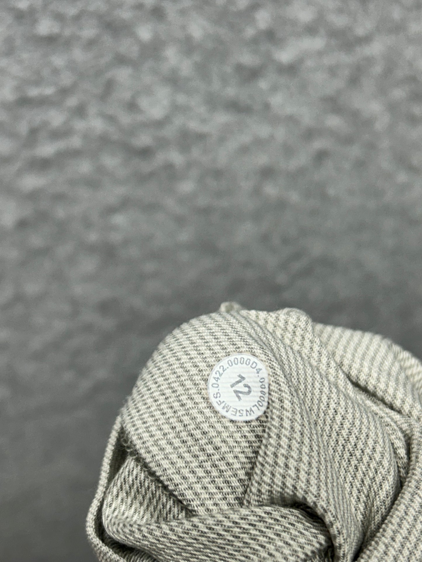 Lululemon lab Woven High-Rise Barrel Leg Trouser 25" Size 12 Nano Check Antique White Riverstone