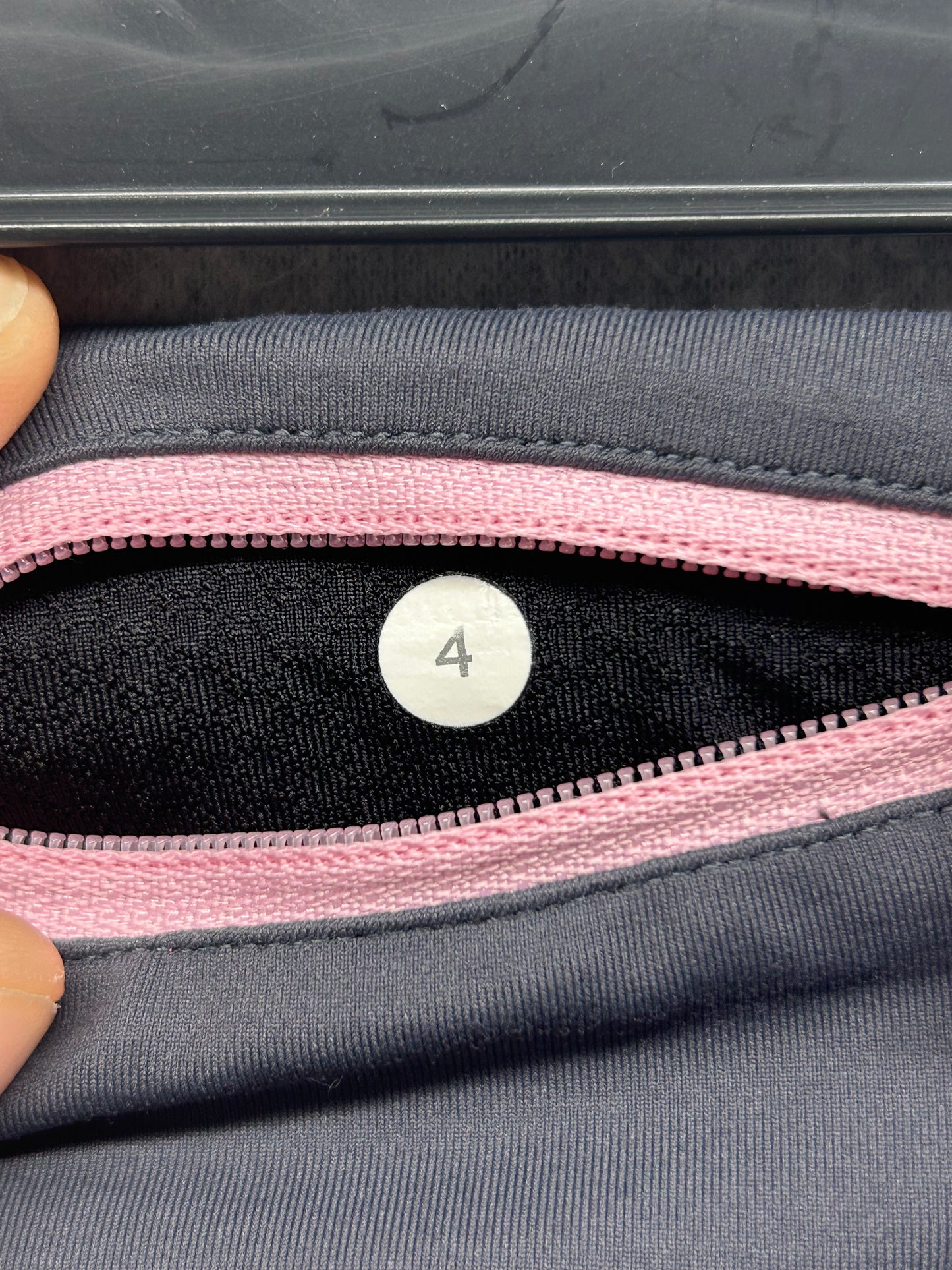 Lululemon Turbo Run Short Size 4 Coal Pig Pink Shale Stripe