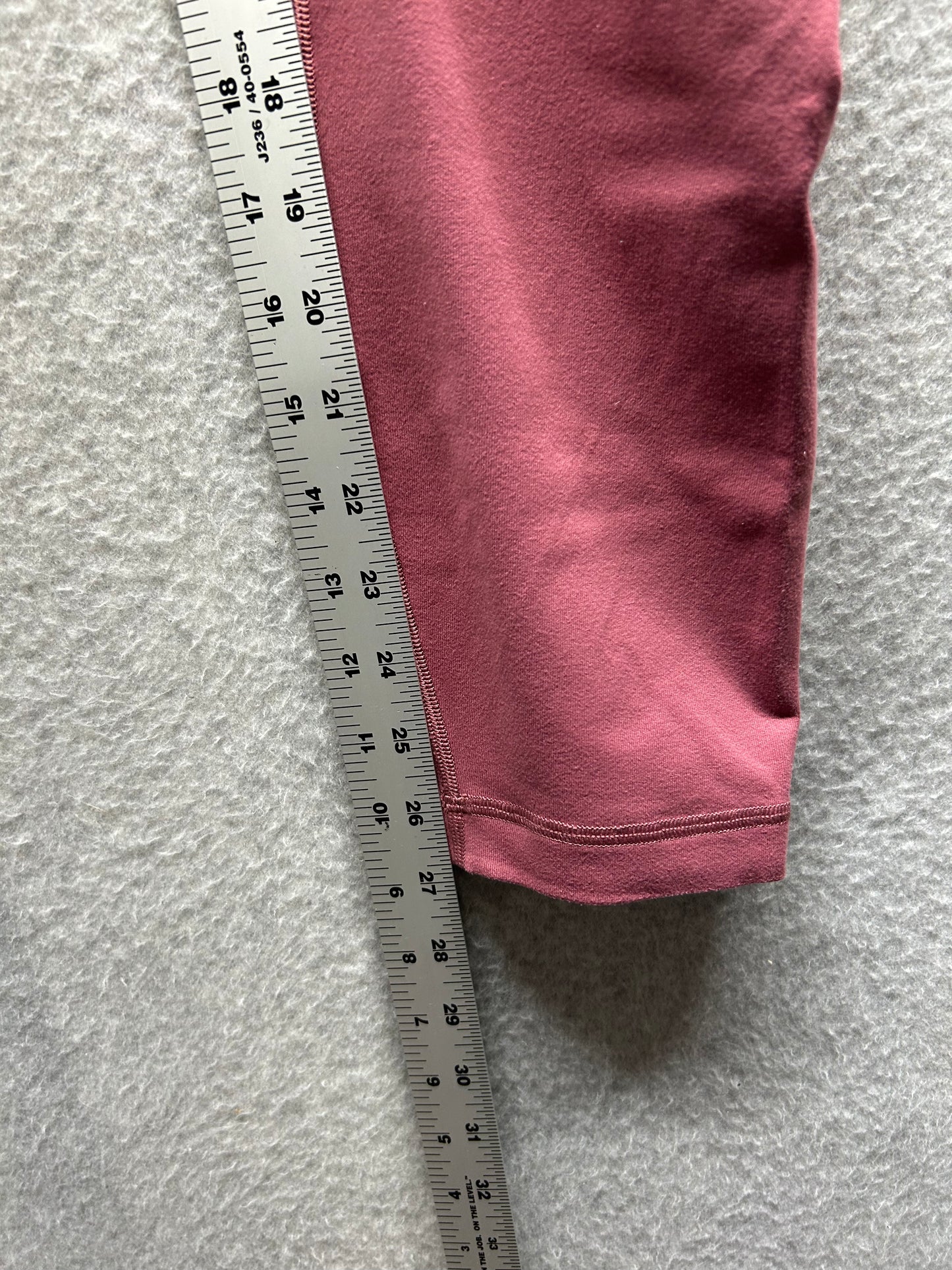 Lululemon Wunder Under Hi-Rise 7/8 Tight Full-On Luon 27" Size 10 So Merlot