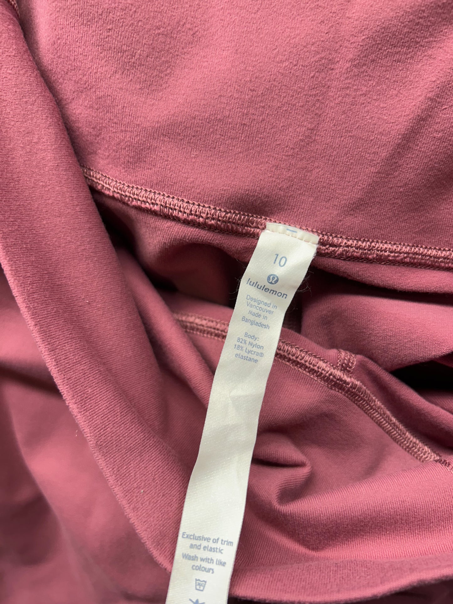Lululemon Wunder Under Hi-Rise 7/8 Tight Full-On Luon 27" Size 10 So Merlot