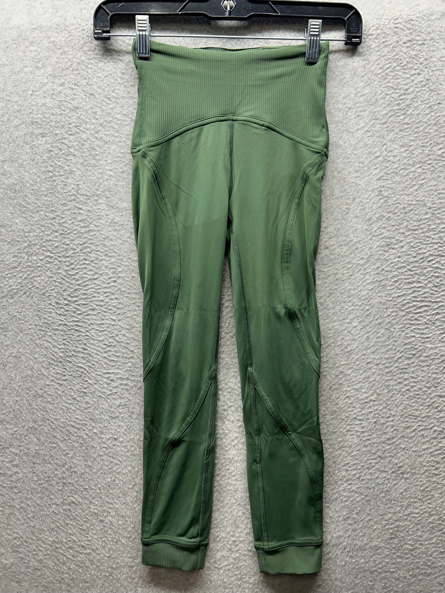 Lululemon Train Free High-Rise Crop 22" Size 0 Algae Green