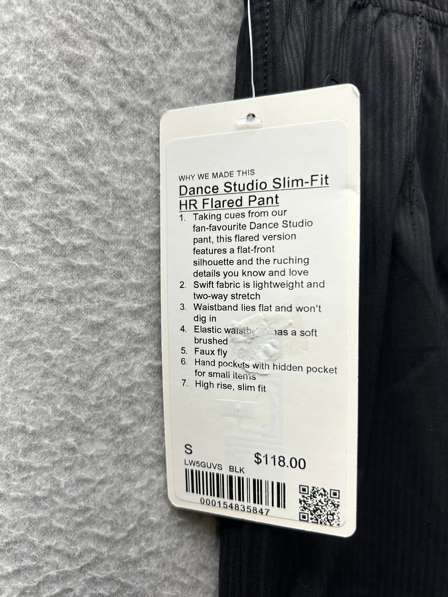 NEW Lululemon Dance Studio Slim-Fit High-Rise Flared Pant Size Small Black
