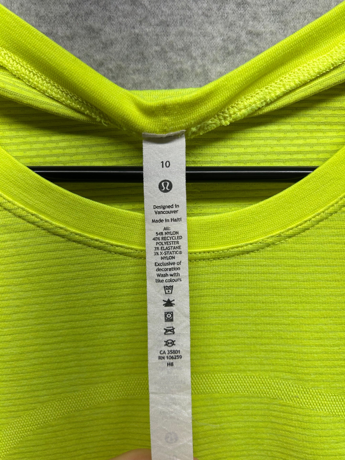 Lululemon Swiftly Tech Long Sleeve 2.0 Size 10 Highlight Yellow
