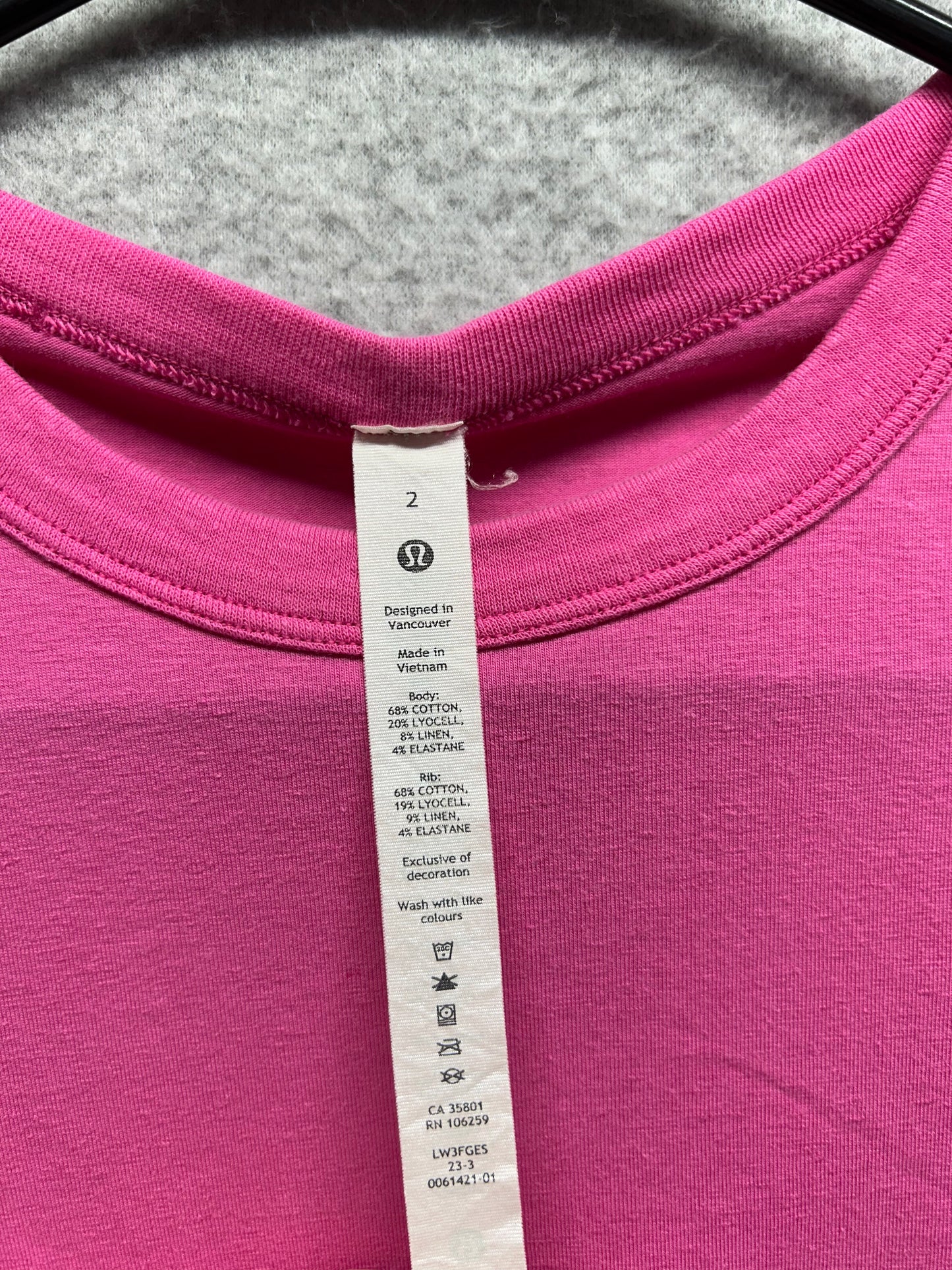Lululemon Love Scoop Long Sleeve Size 2 Pink