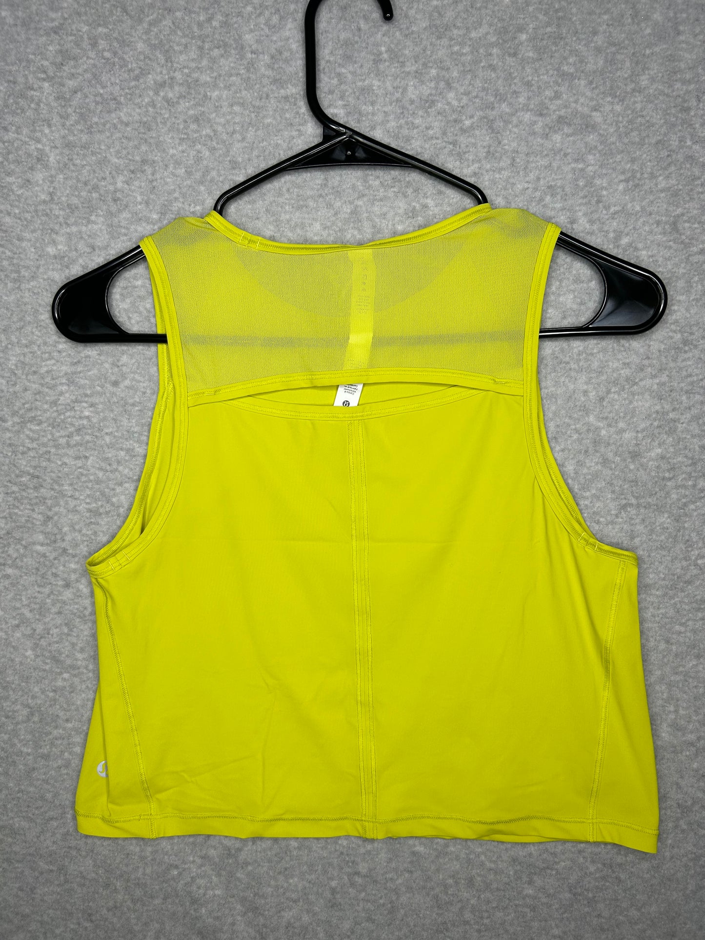 Lululemon Sculpt Tank Top Cropped Size 4 Yellow Serpentine