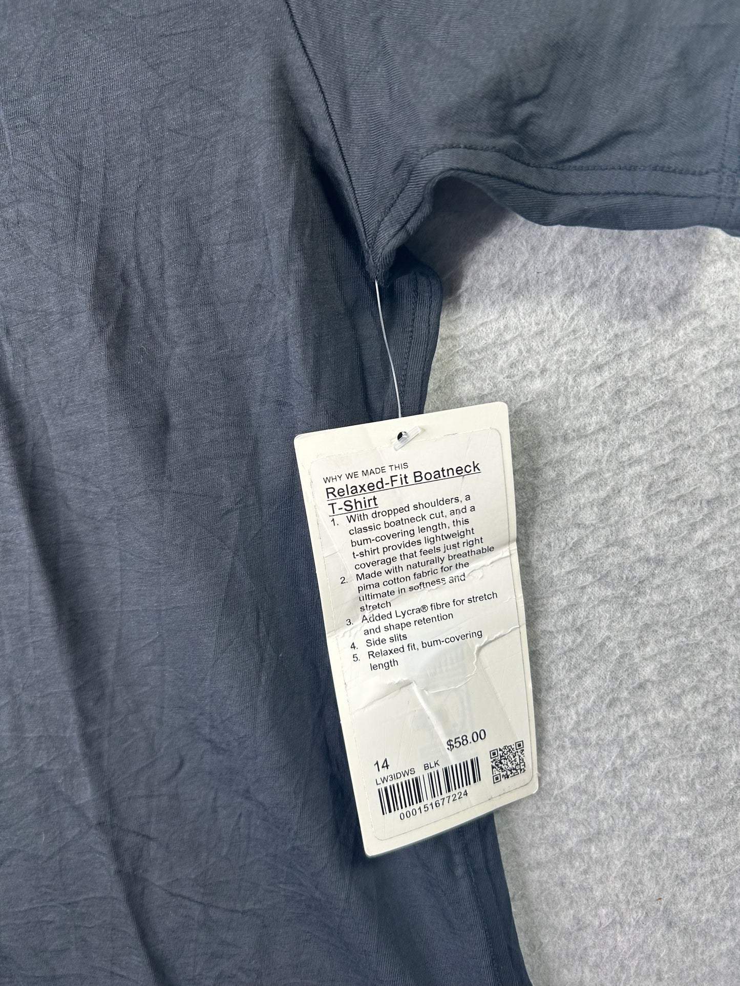 Lululemon Relaxed-Fit Boatneck T-Shirt Size 14 Black