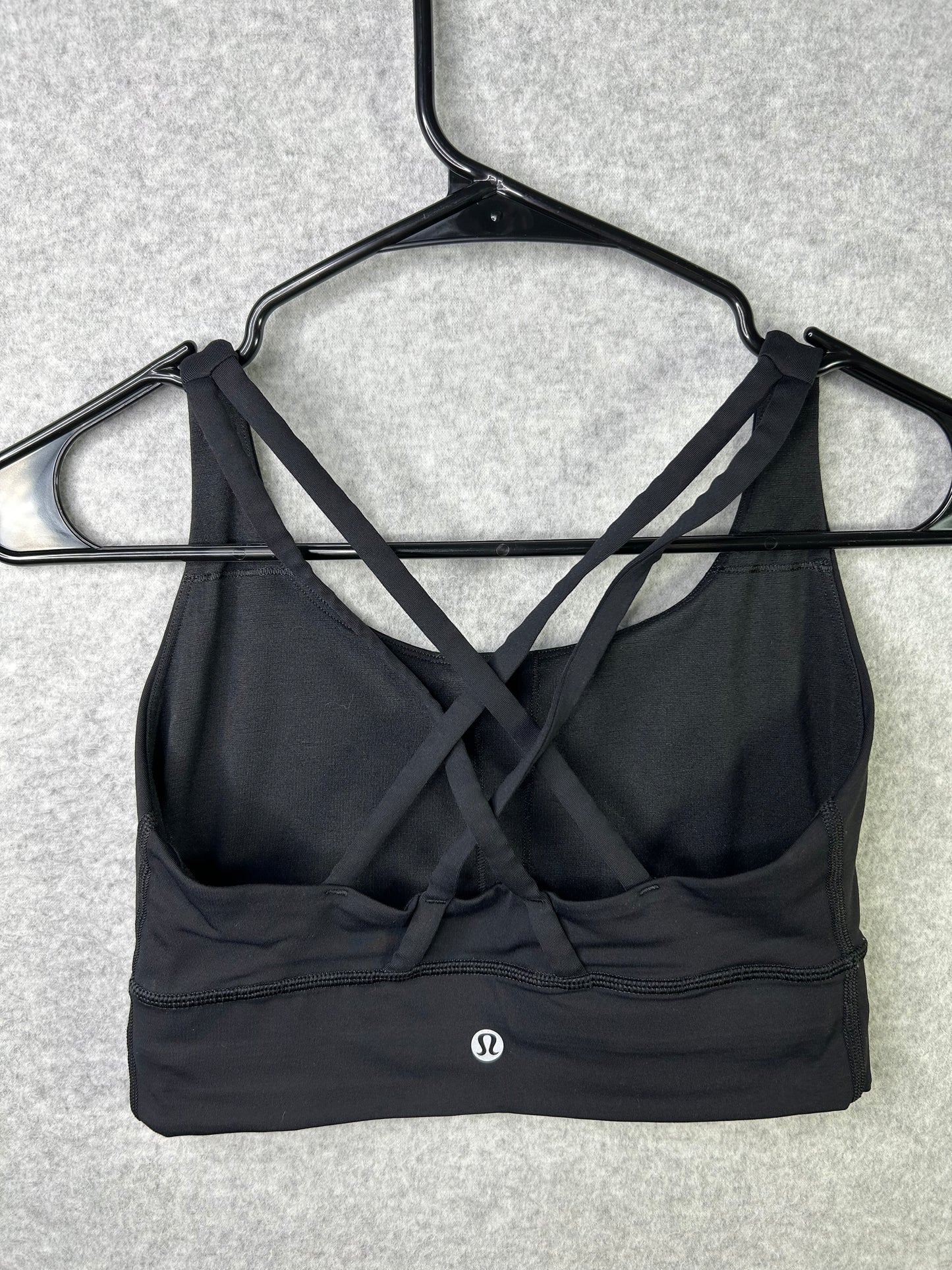 Lululemon Energy Bra Long Line Size 6 Black