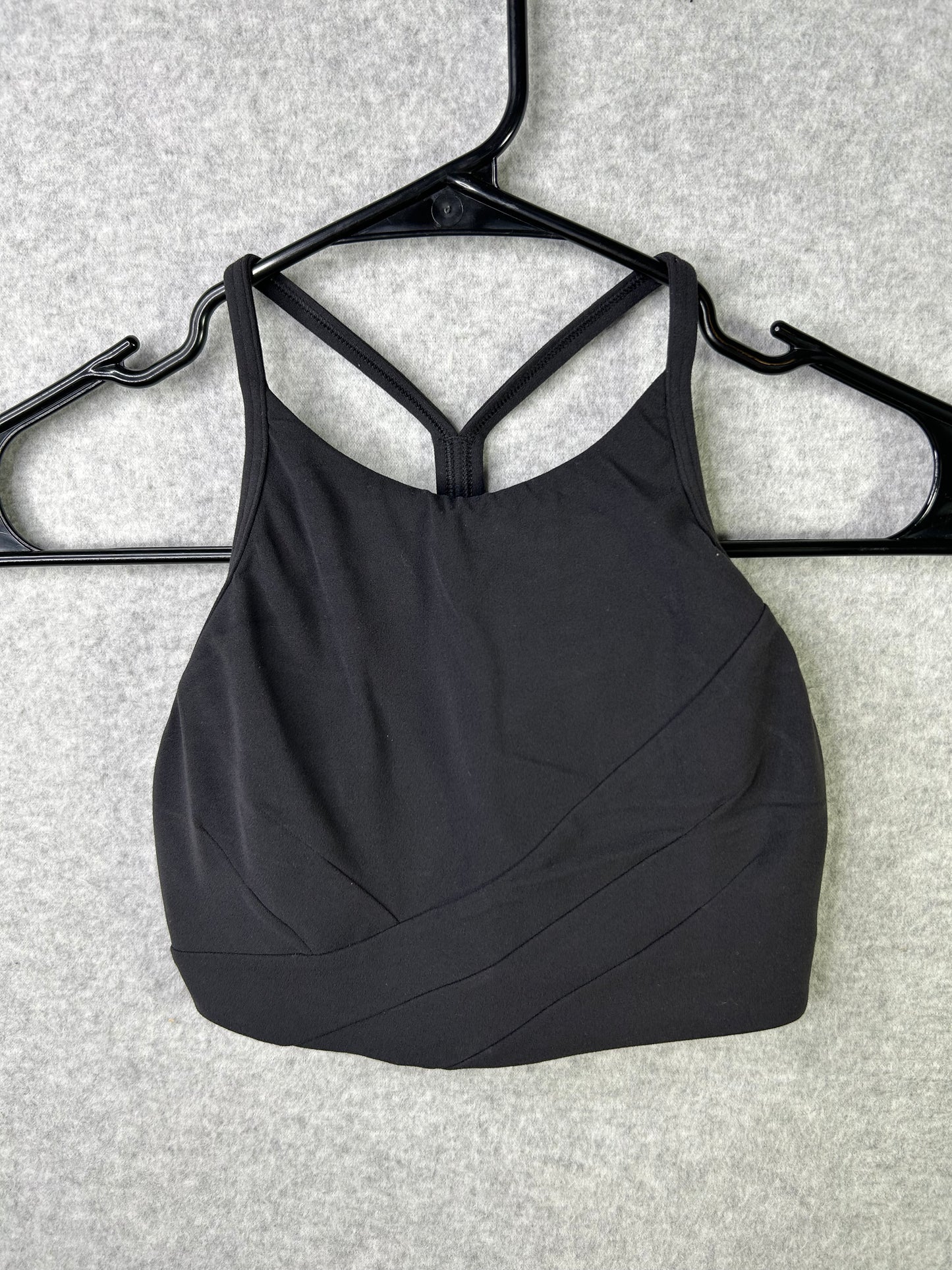 Lululemon Flow Y Wrap-Front High-Neck Bra Size 2 Black