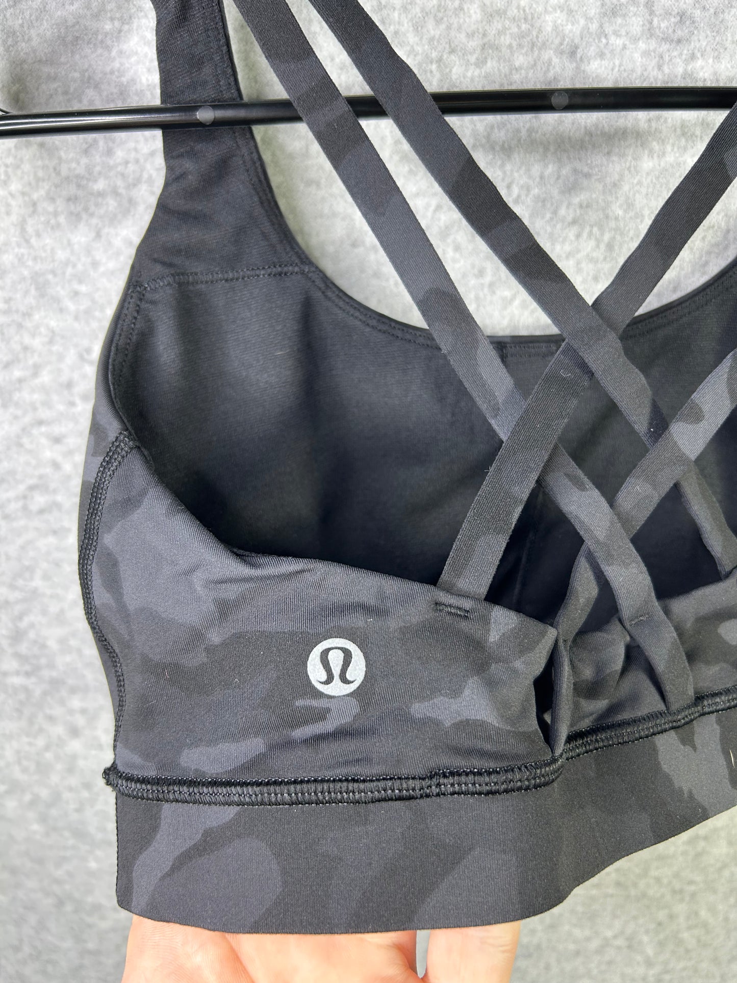 Lululemon Energy Bra Size 6 Incognito Camo Multi Grey