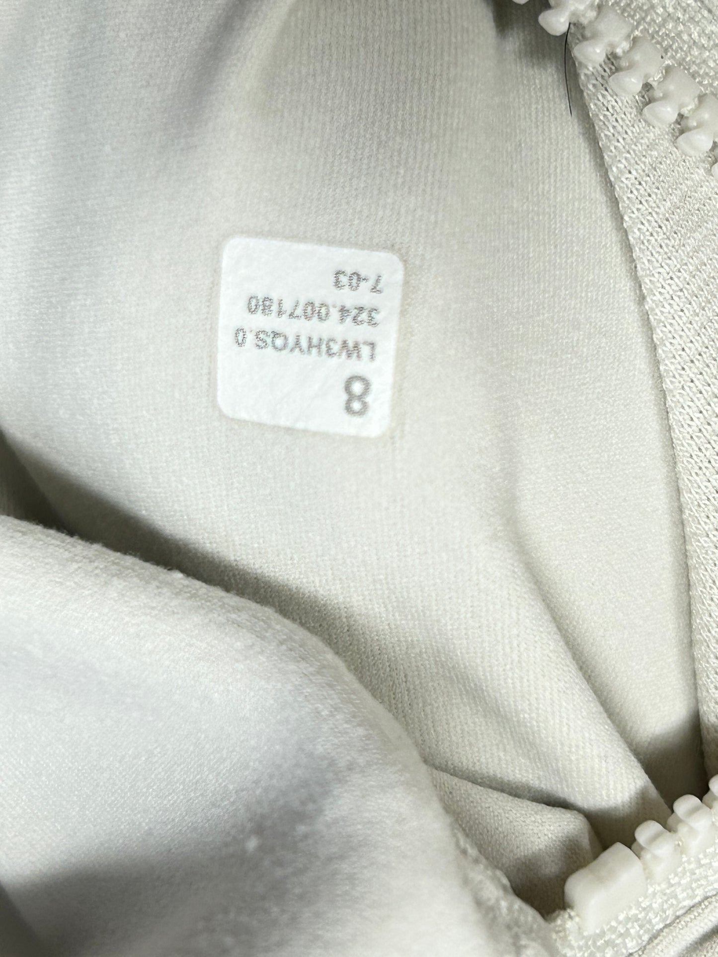 Lululemon Define Cropped Jacket Nulu Size 8 (Square) Light Ivory / Gold