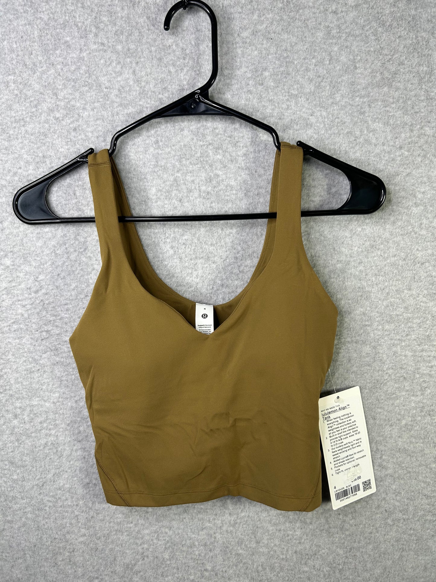 Lululemon Align Tank Top Size 4 Allspice / Auric Gold