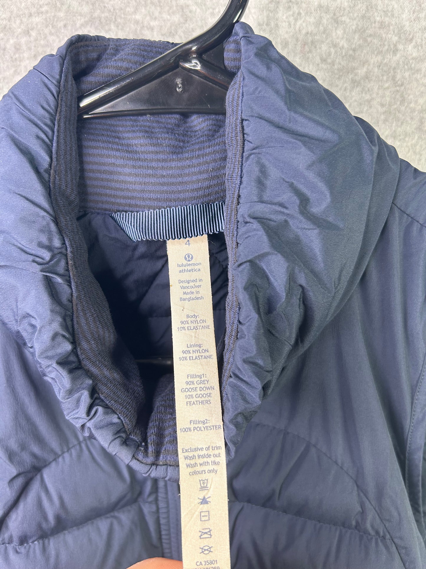 Lululemon Fluffed Up Vest Size 4 Inkwell