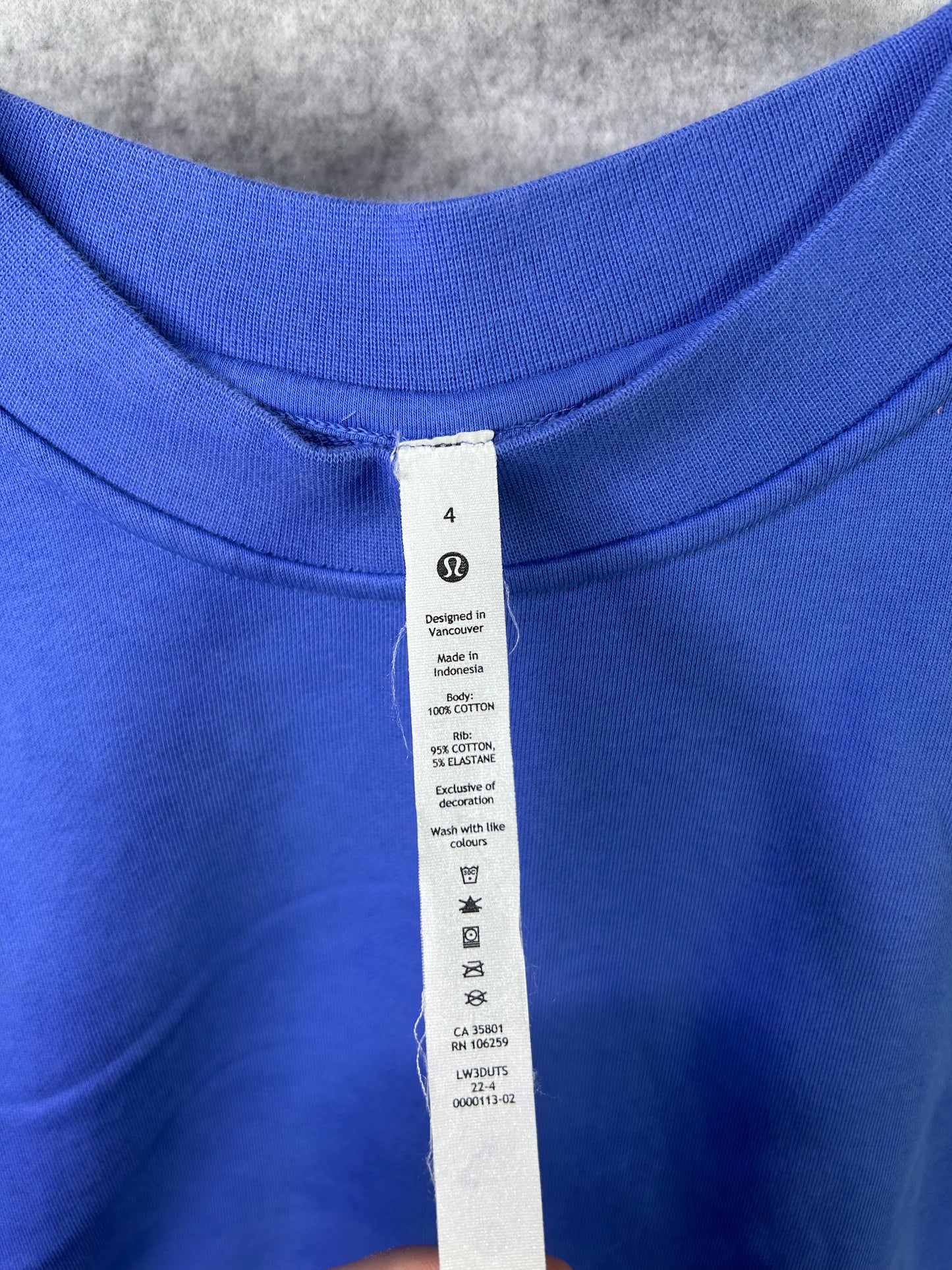 Lululemon Perfectly Oversized Crew Size 4 Wild Indigo