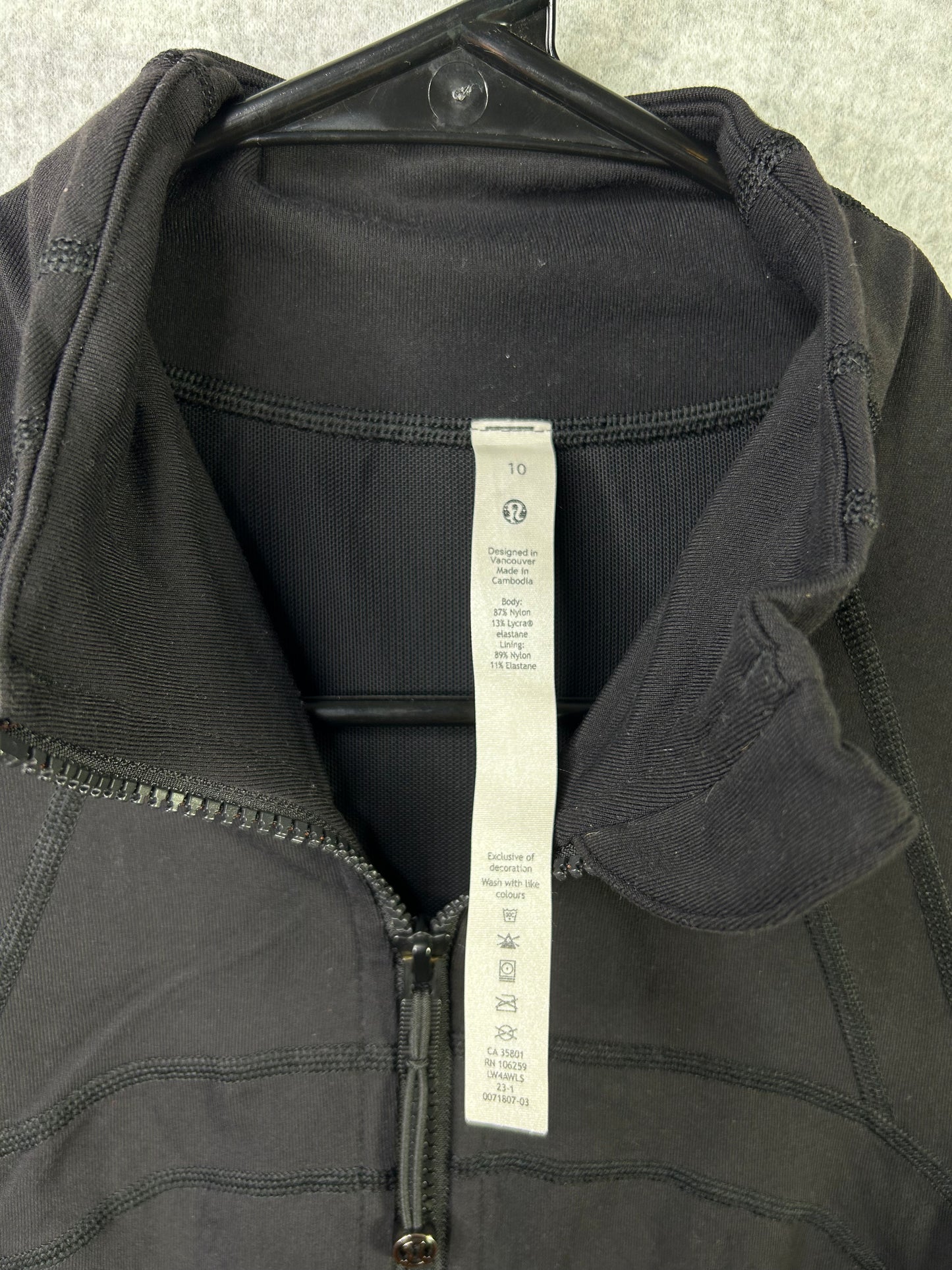 Lululemon Define Jacket Size 10 Black